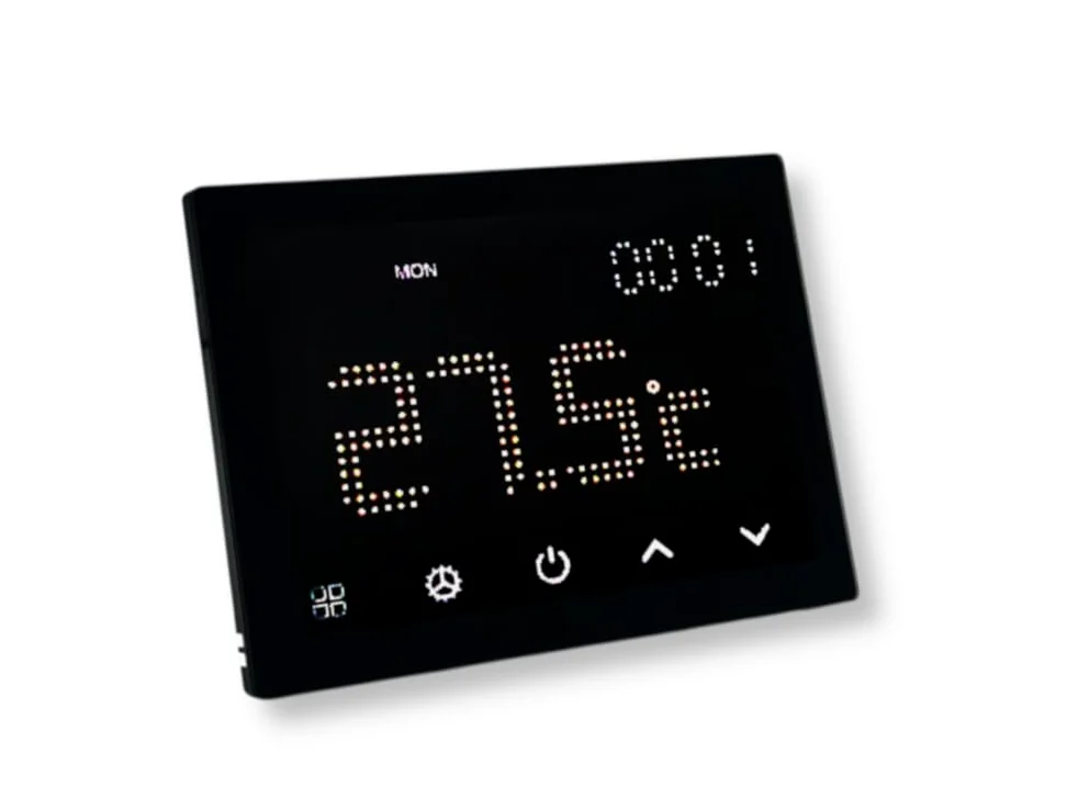 ETTROIT ETWF4302 CRONOTERMOSTATO TOUCH SCREEN AC 230V SMART WI-FI DA INCASSO SU SCATOLA 503 NERO GESTIBILE DA APP