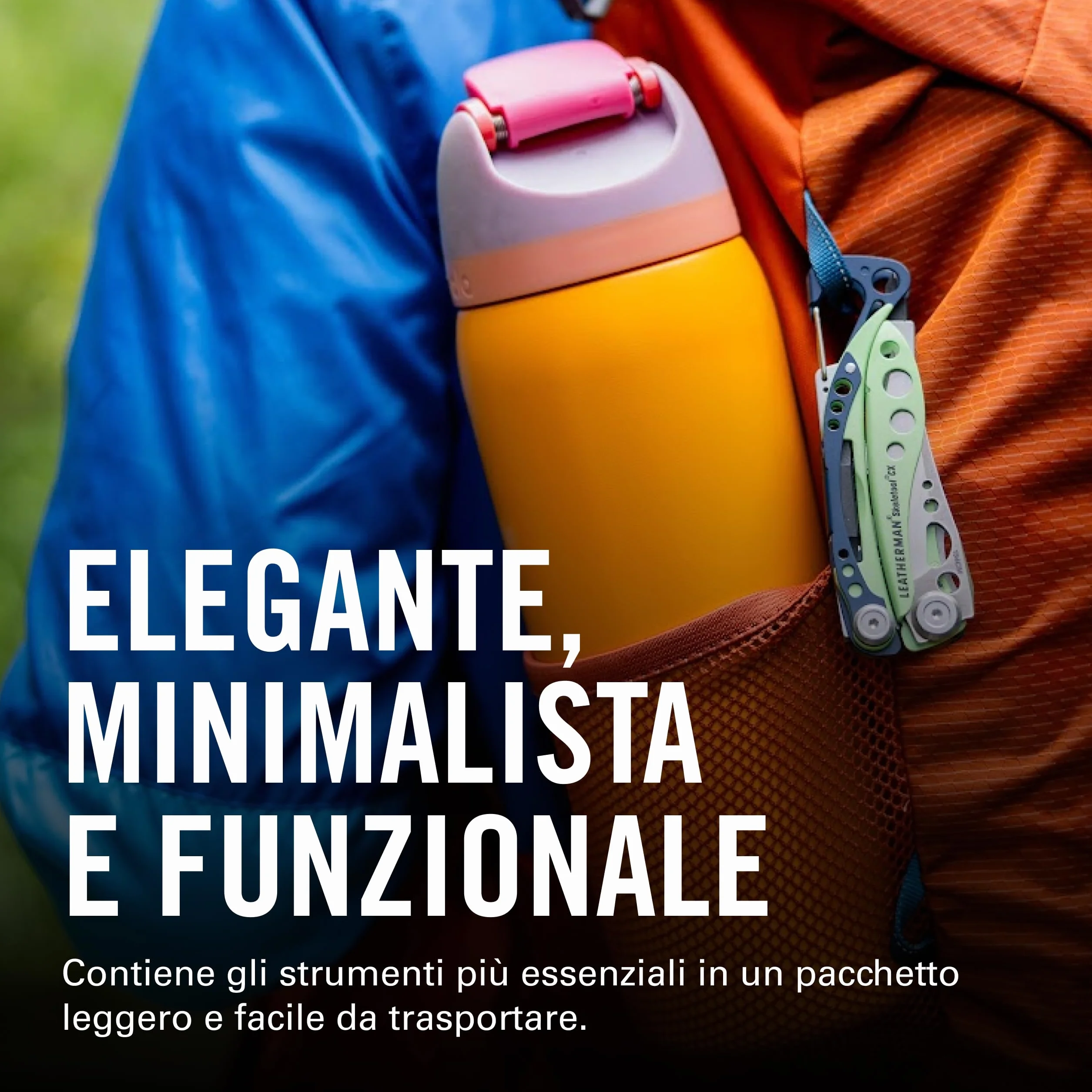 Leatherman Skeletool CX - Multiutensile 7-in-1 per il Campeggio e la Sopravvivenza - Acciaio Inossidabile, Verde