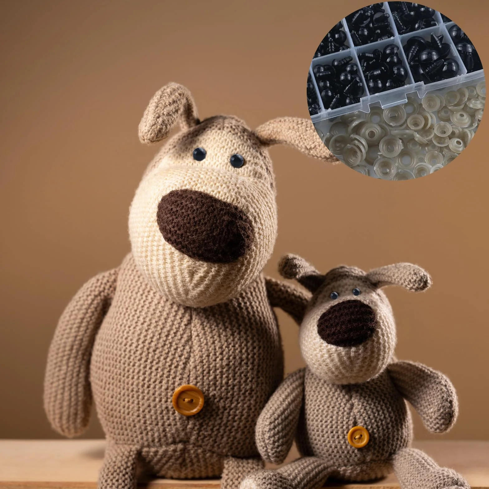 200 Tappi di Sicurezza da 6 a 12 mm, con Occhi di Sicurezza, per amigurumi, Giocattolo Fai da Te