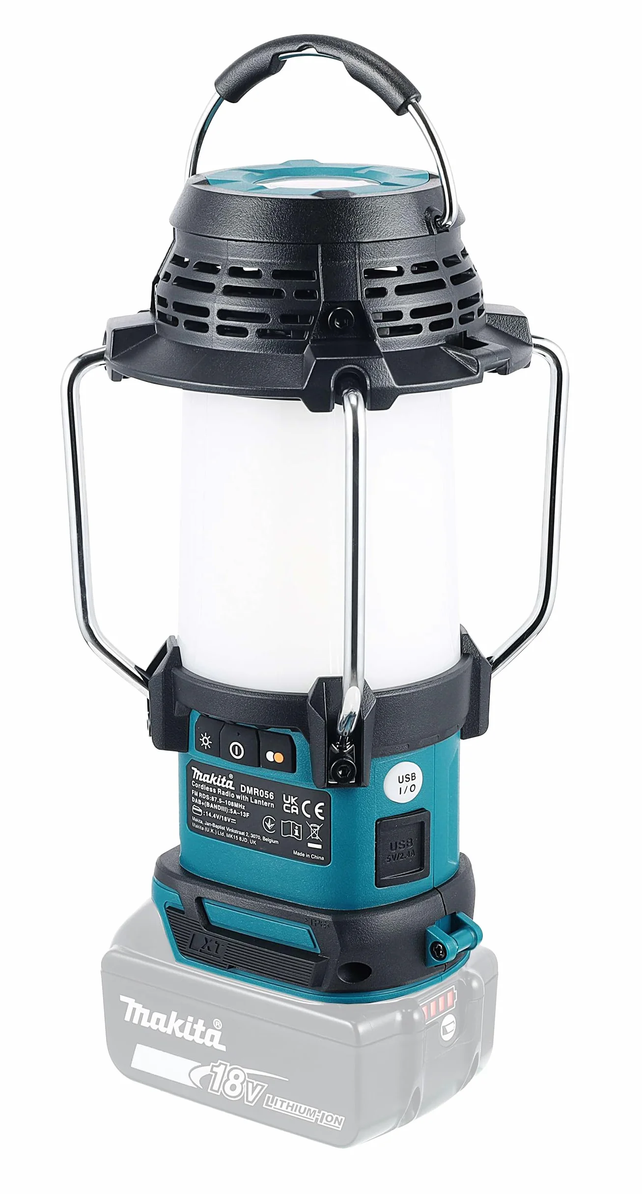 Makita DMR056 Radio portable Analogique et numérique Noir, Bleu