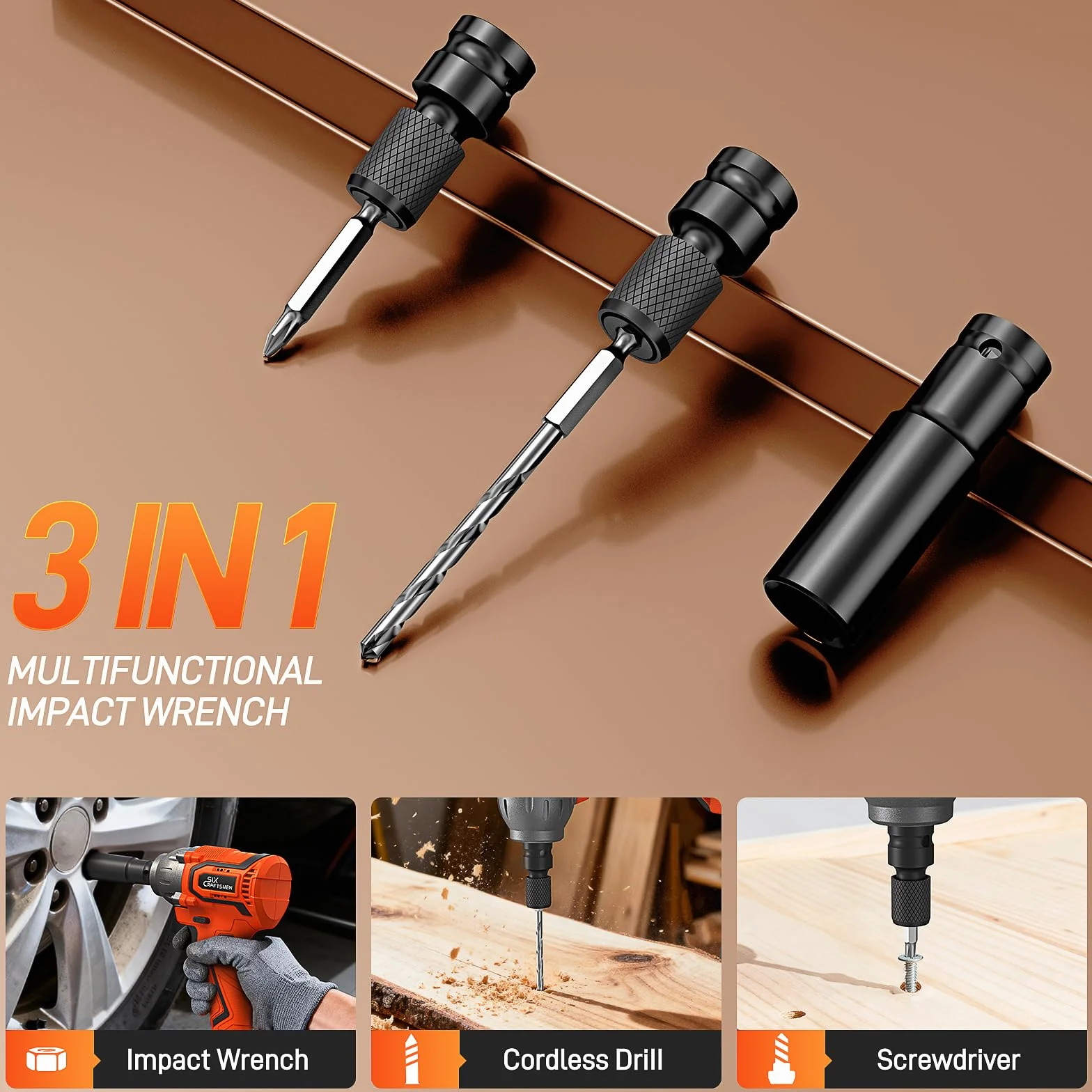 500 N.m Avvitatore a Impulsi Brushless 21V, 1/2" Avvitatore ad Impulsi, Avvitatore a Percussione con Batteria 4.0 Ah, Velocità Regolabile, Ideale per Fai da te, Mobili e Auto Leggere