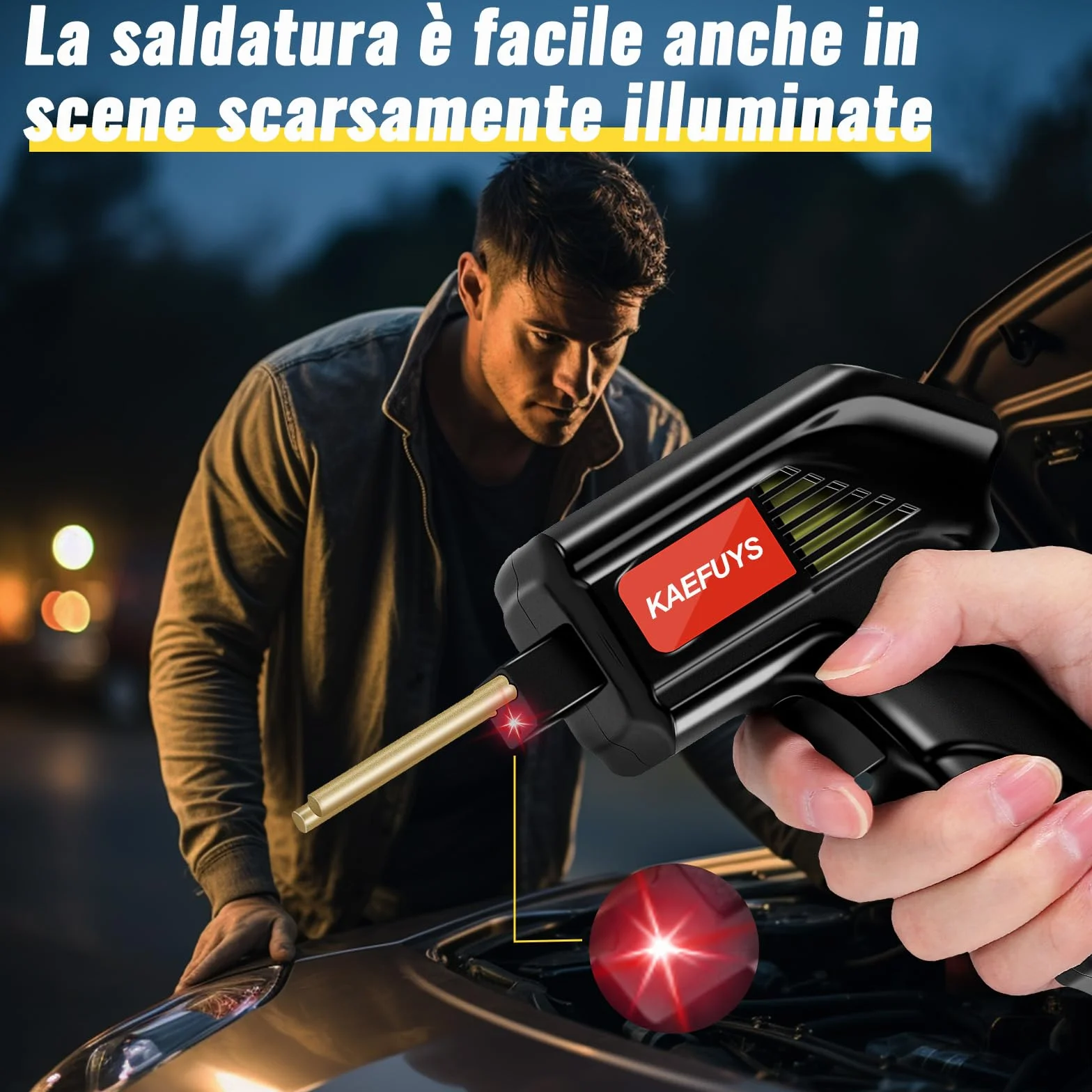 KAEFUYS Saldatrice per Plastica 170W 220V Plastica Saldatrice Kit con 805 Pezzi Chiodi per Saldatura e 7 Forme Diverse Saldatrice Plastica per Riparazione Auto Paraurti Auto Ricambi