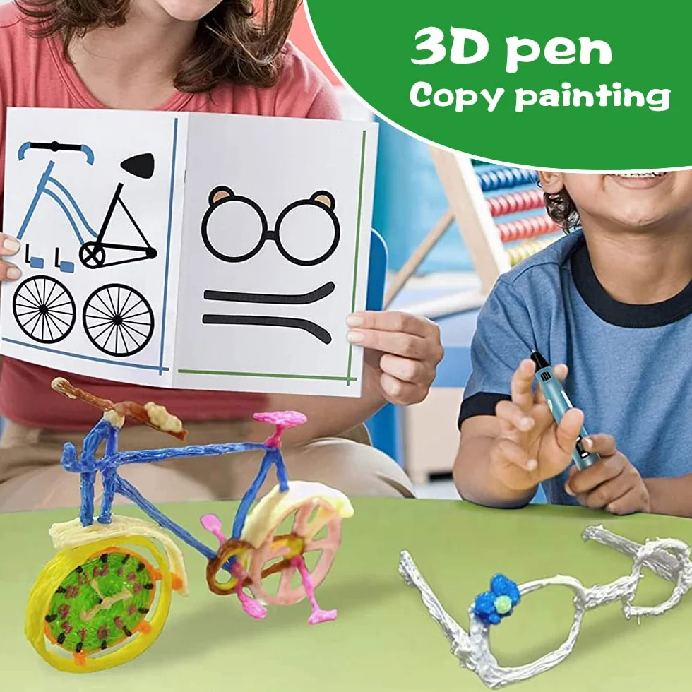 20 Pezzi Modello di Graffiti di Pittura di Carta Penna 3D Modelli Penne 3D Carta per Modelli di Penna 3D Modello di Graffiti per la Penna 3D per Bambini Regalo Fai da Te