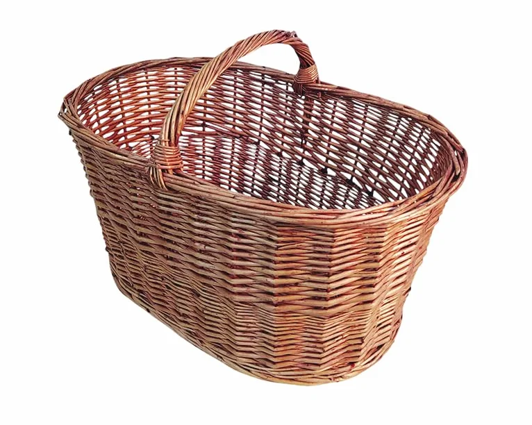 NG NICCOLAI CESTE VIMINI VARI MODELLI E MISURE IDEALI PER FUNGHI O COME PORTALEGNA CON MANICO (PORTALEGNA 42X65X43(H) CM)