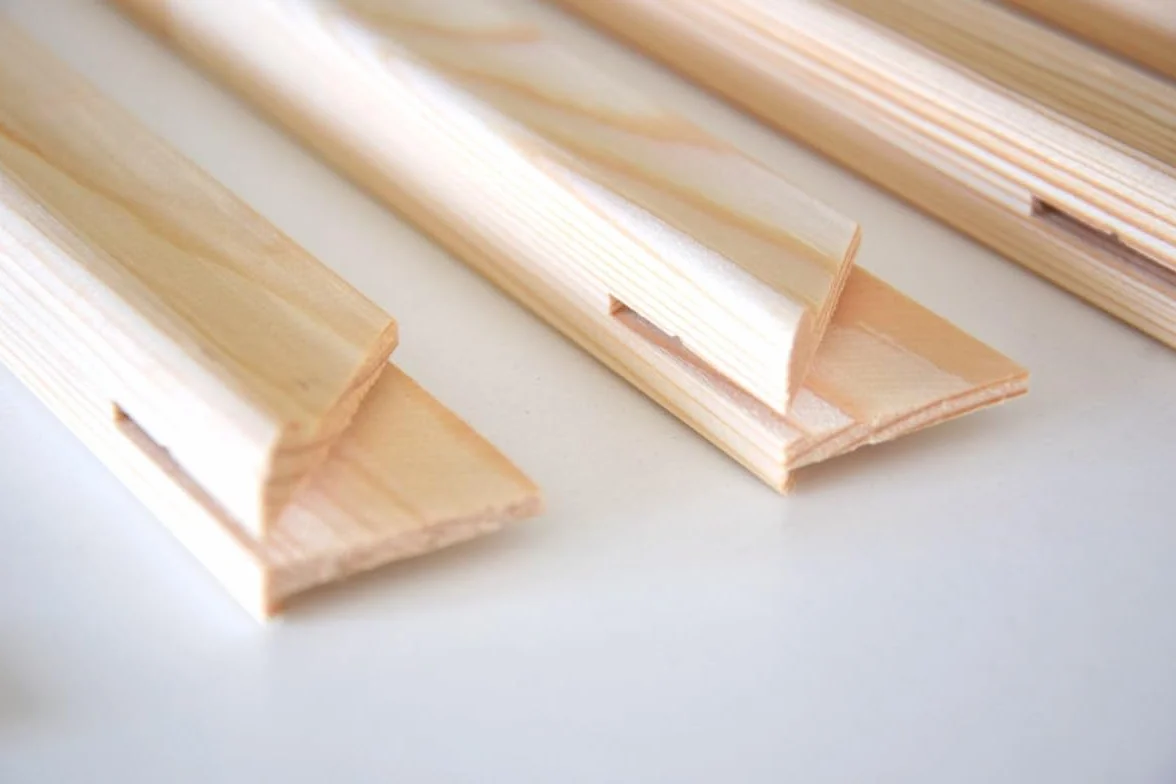 Barelle di Tela - Telaio in Legno Massello per Tela - Barella d'Arte Fai-da-Te, Legno di Pino Naturale per Quadri, Pittura 50X40