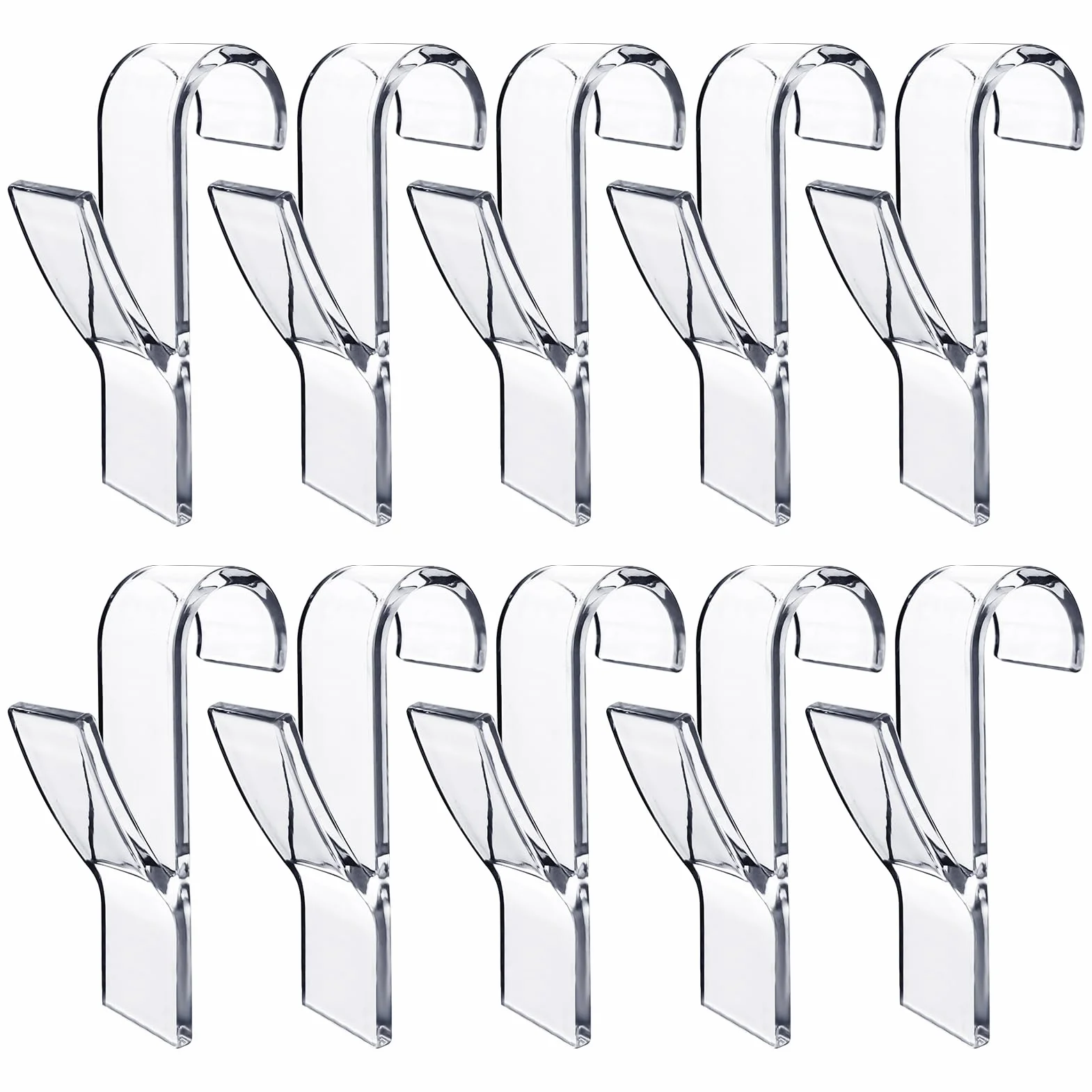10 Pezzi Ganci per Termoarredo Bagni Ganci Asciugamani Termoarredo Accappatoio Appendini Asciugamani Bagni Trasparente Plastica Salvaspazio Radiatore Standard Gancio Scaldasalviette