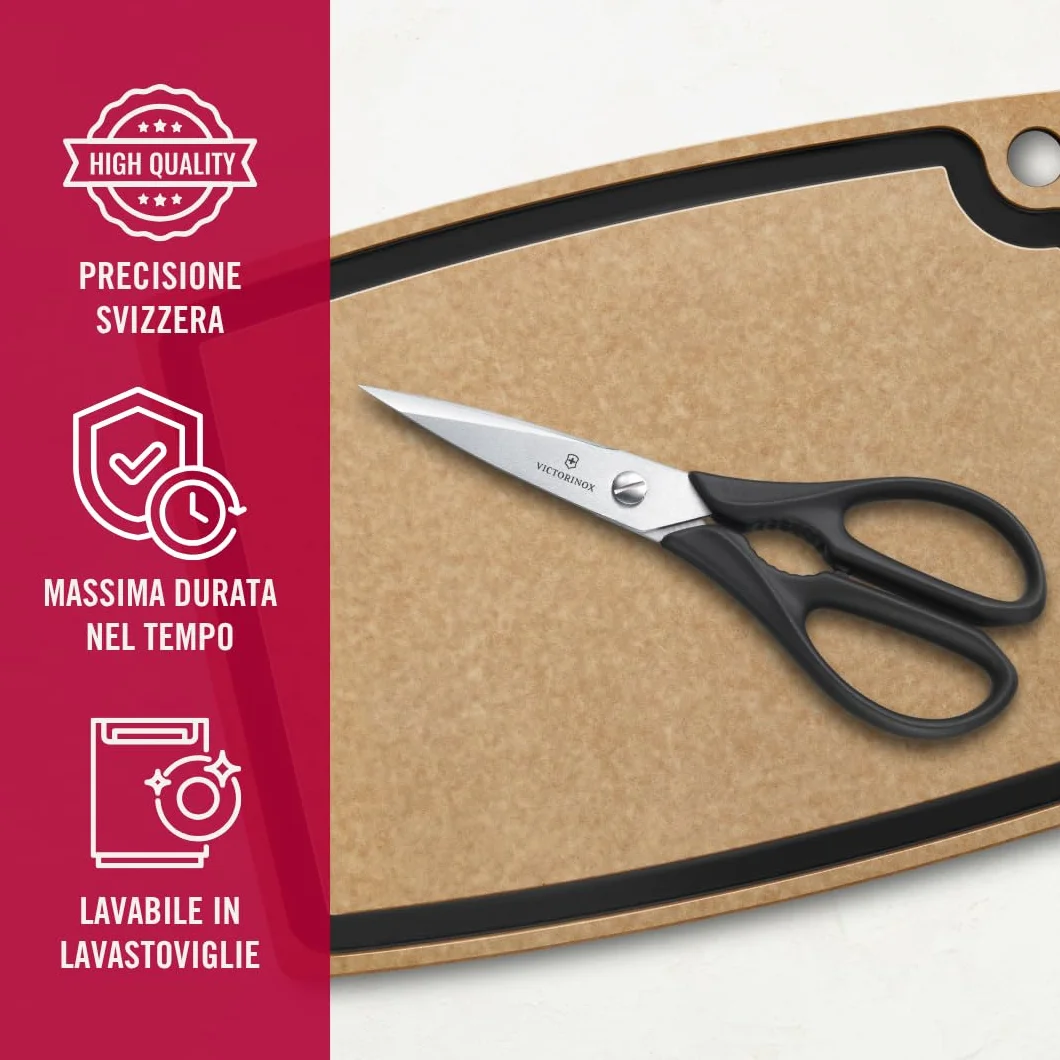 Victorinox, Forbici da Cucina Universali, in Acciaio Inox, Nere