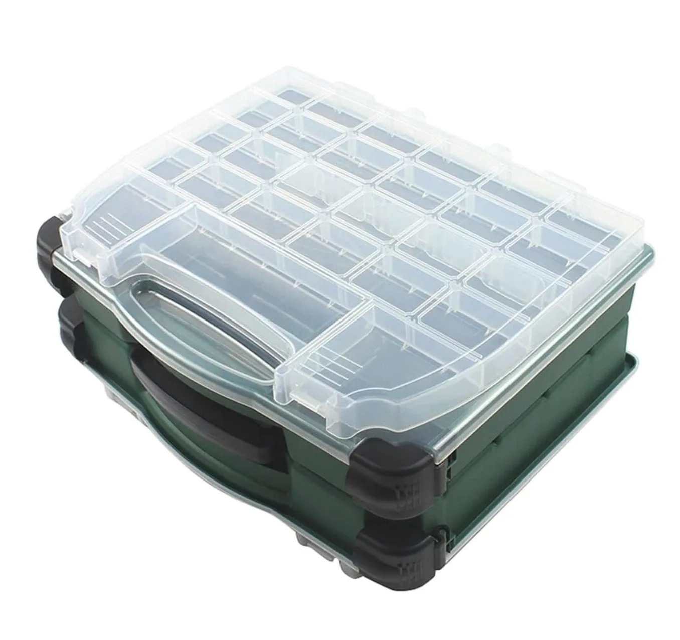 Cassetta Pesca Porta Accessori Scatola Per Attrezzi Da Pesca, Doppia Faccia, Quattro Strati, Multifunzionale, Accessori Esche, Scatole Riporre Gli Ami Valigetta Pesca Portatile