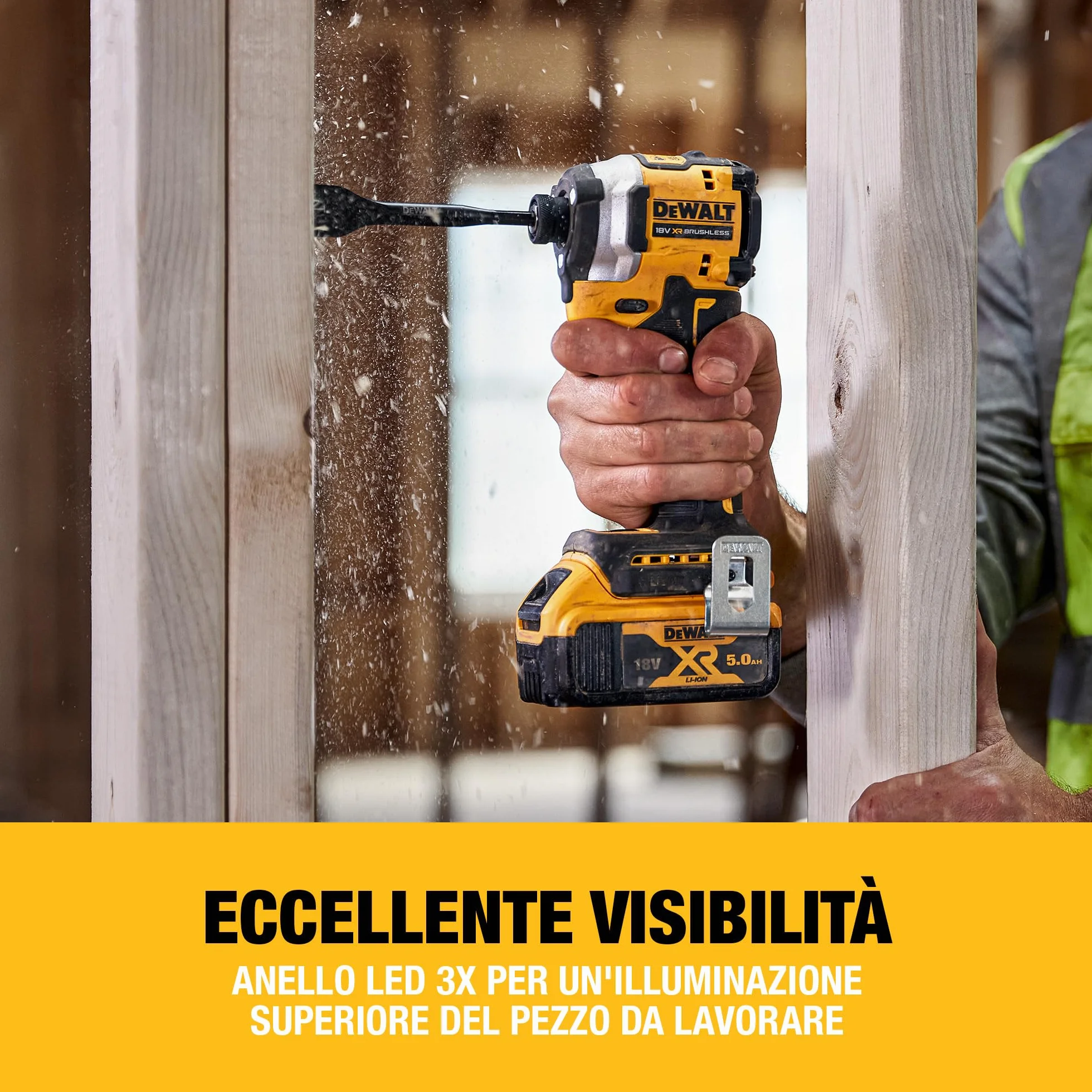 DEWALT Avvitatore a Impulsi Compatto Senza Spazzole 18V XR DCF850N-XJ