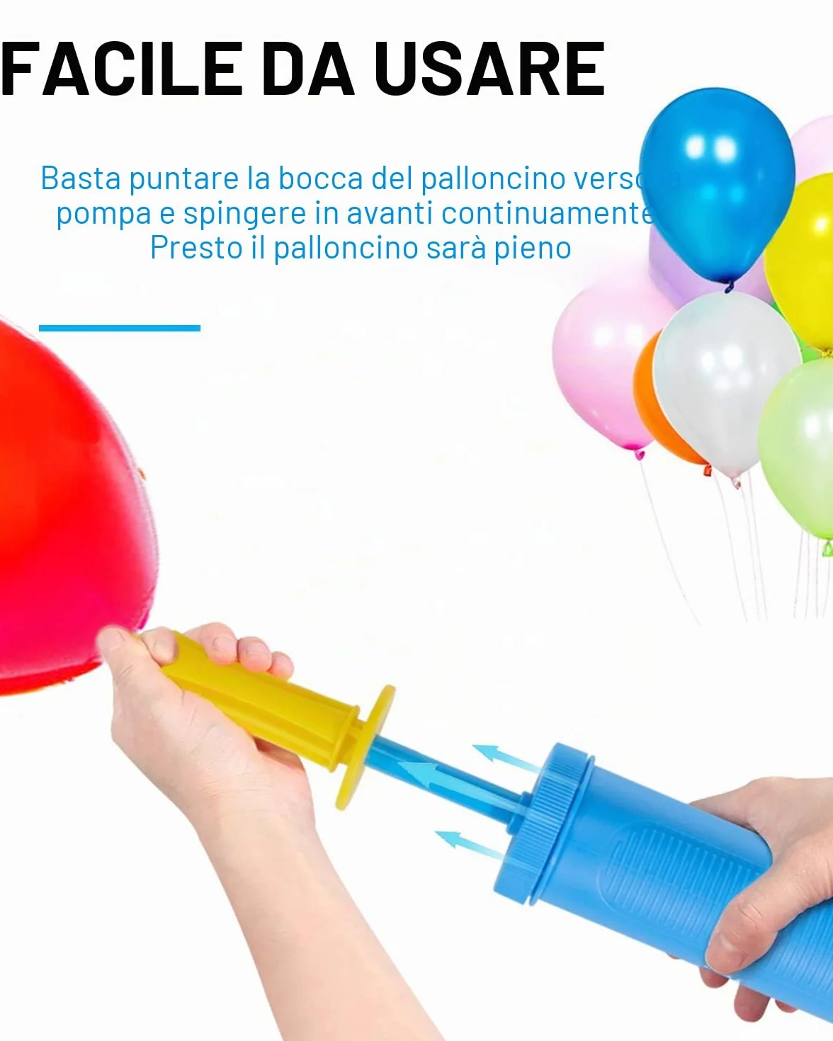 Pompa per Palloncini,Pompa Palloncini,gonfia Palloncini Pompa a Gonfiaggio,gonfiatore a Palloncino Hand Held per Party o Eventi