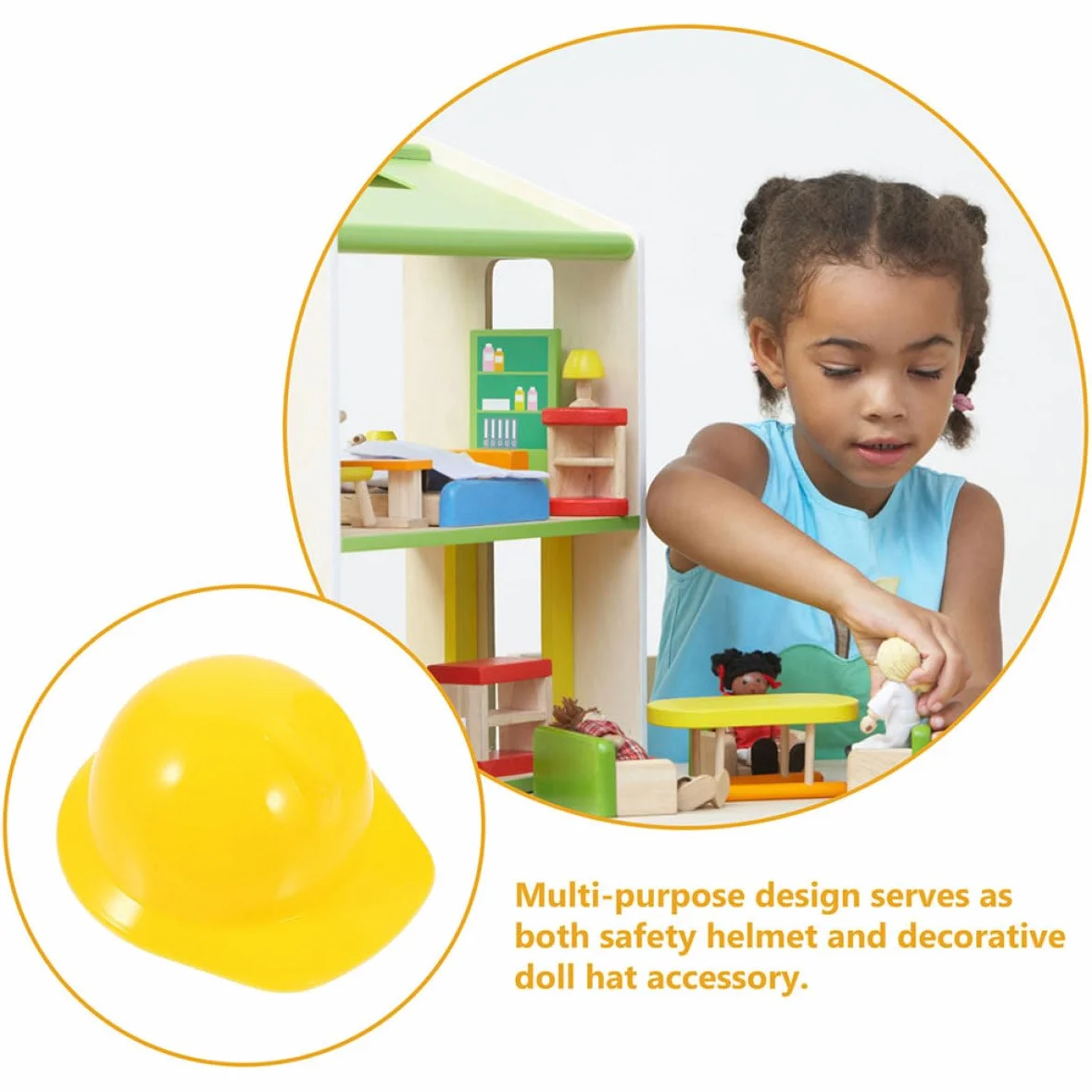 Toddmomy Mini Caschi di Sicurezza Caschetto Protettivo Decorativo in Plastica Gialli 30 Pezzi per Animali e Bambole per Decorazioni Feste a Tema Costruzione