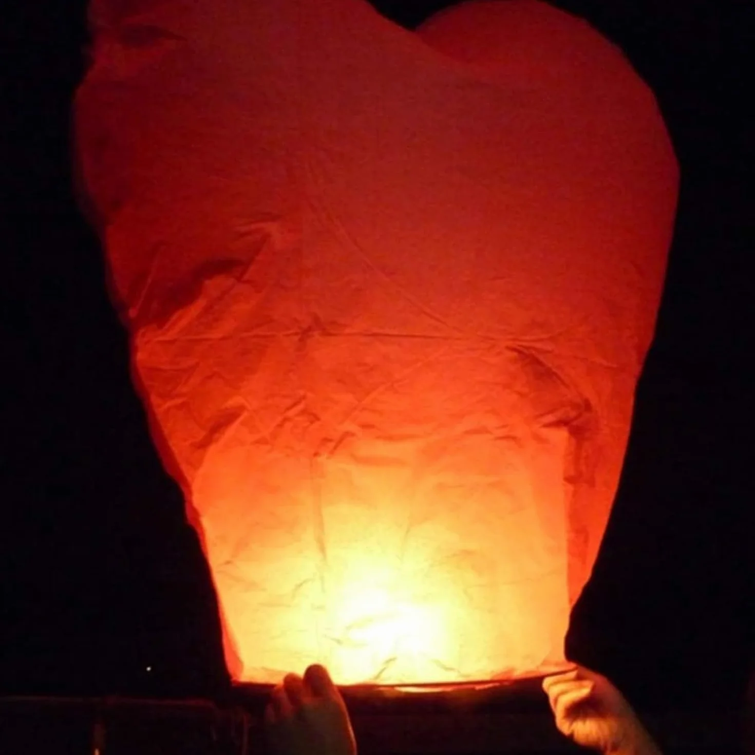 Lanterne cinesi bianche del cielo, confezione da 10, grandi lanterne di carta per matrimoni, compleanno, commemorazione, Natale (rosso)