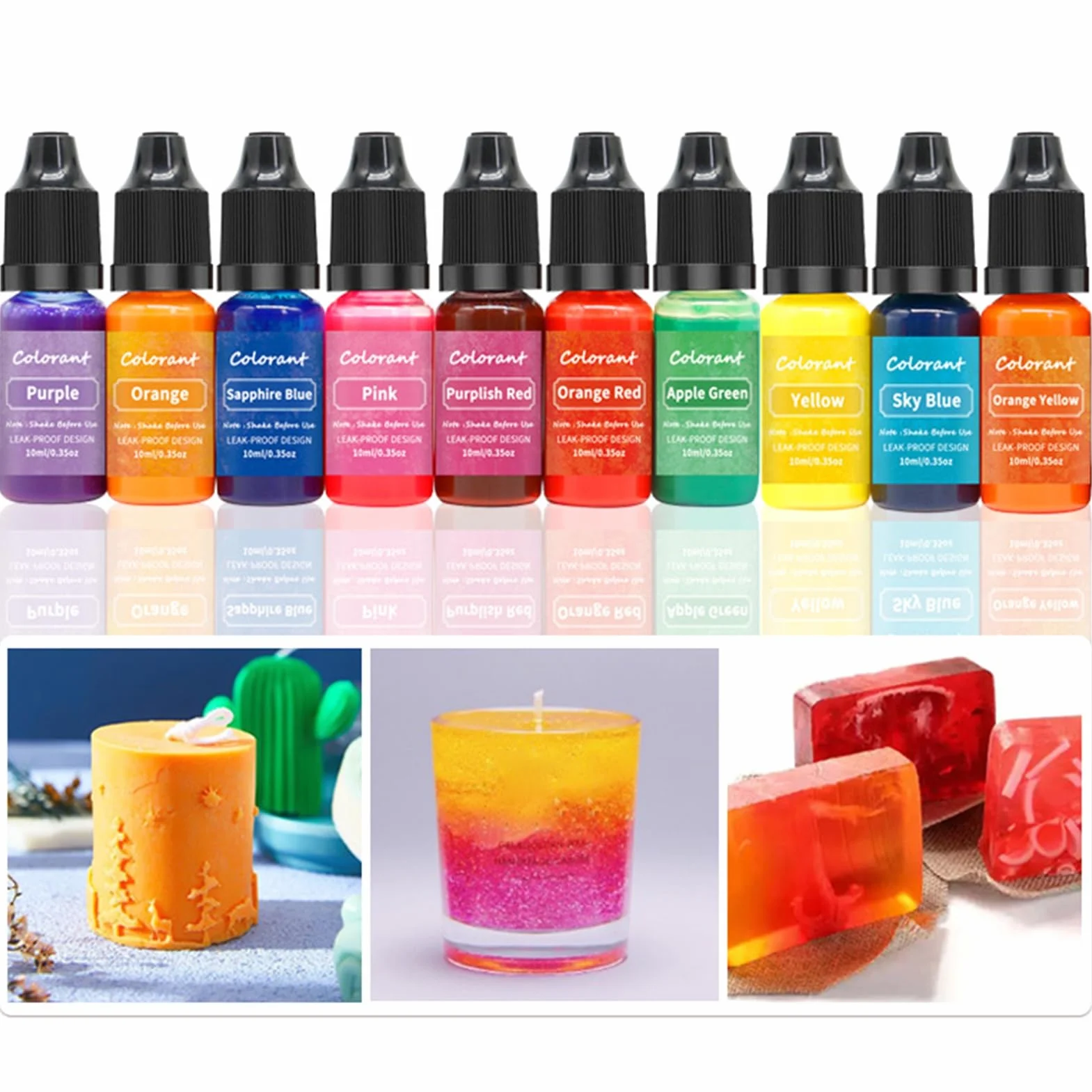 Tintura per candele, 16 colori, per cera di soia, a base di olio, altamente concentrato, per la realizzazione di candele, tintura liquida per candele da sciogliere, colori per candele per realizzare