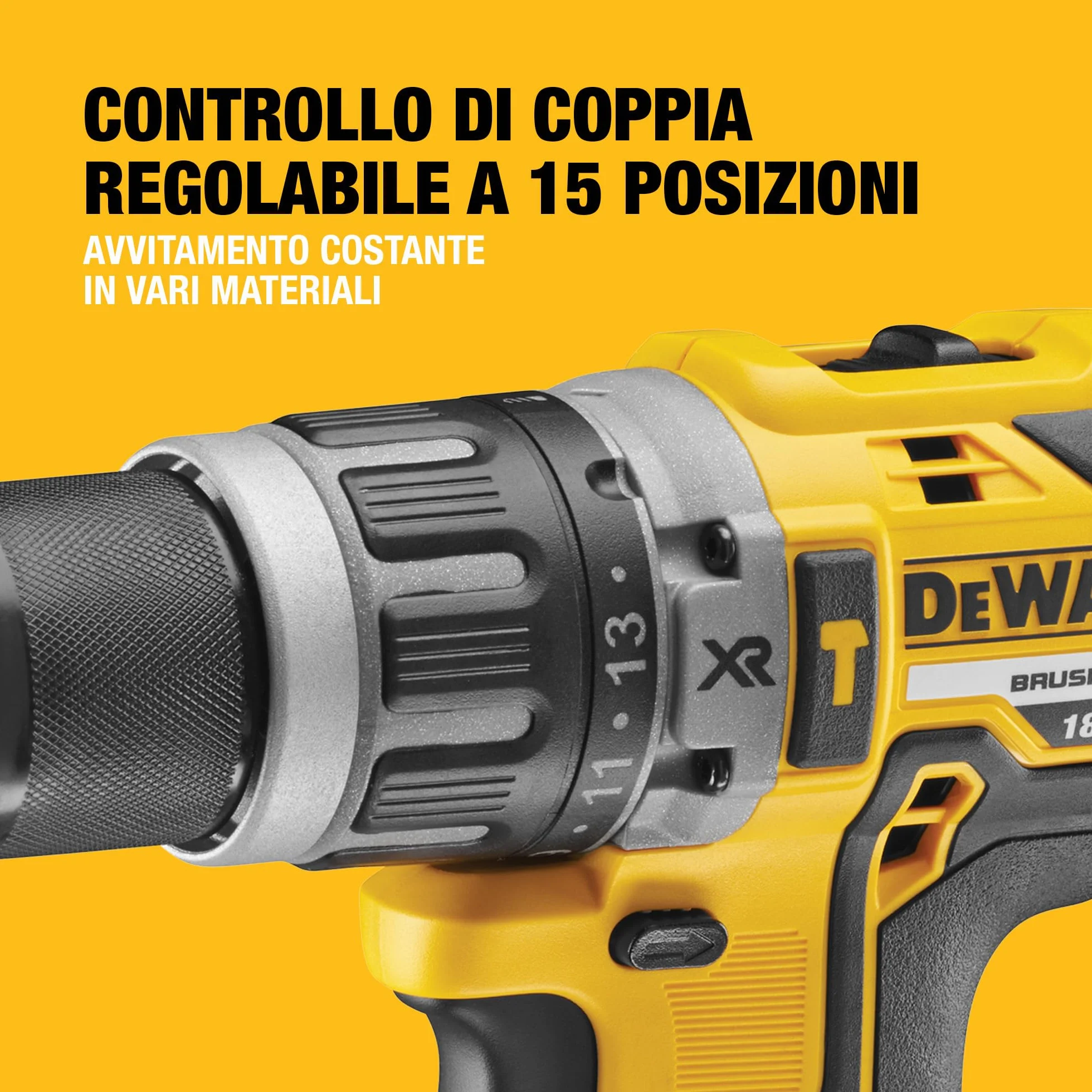 DEWALT Trapano avvitatore a percussione senza spazzole 18V XR, 2 X 5Ah, DCD796P2-QW