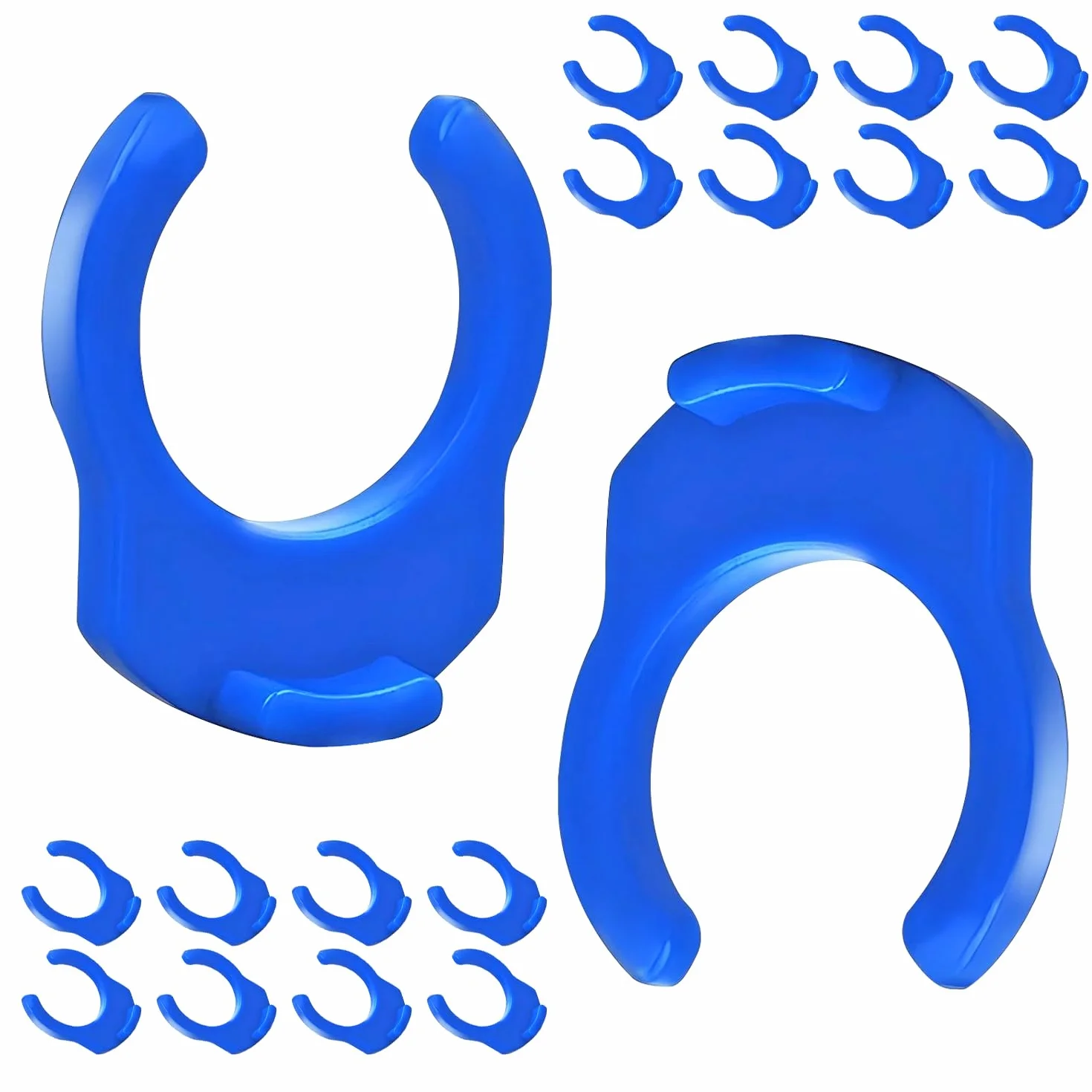 Qrity 20 Pezzi 3/8 "Blu Clip di Bloccaggio, Clip di Bloccaggio in Plastica, Clip di Bloccaggio di Sicurezza per Sistema di Filtraggio Dell'acqua RO