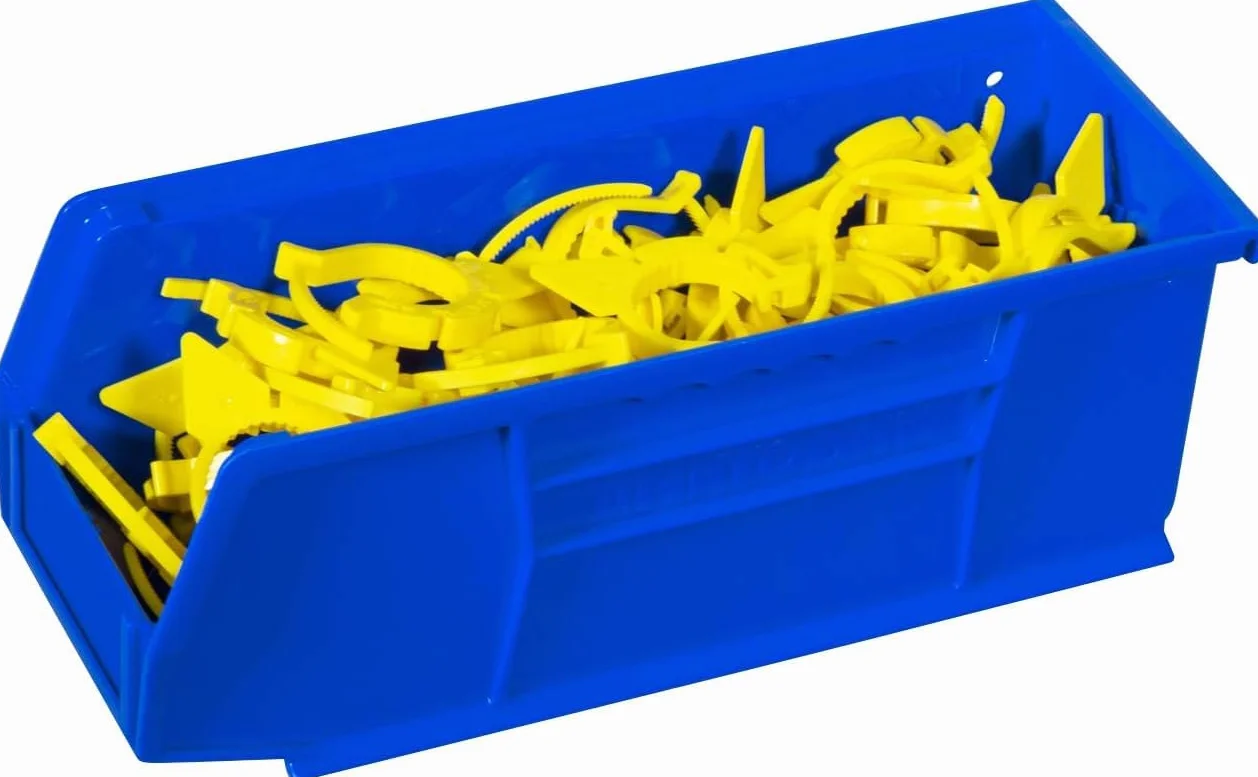 Akro-Mils 30224 AkroBins Plastic Storage Bins, Stackable, 27,6 cm x 10,5 cm x 10,2 cm, Blue, 12-Pack