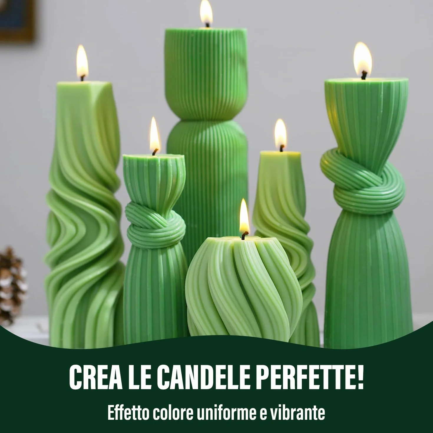 VEGISHINE Cera di Soia per Candele, Naturale Cera di Soia per Candele 1kg, Cera per Candele fai da te, Prima Qualità Cera di Soia per Candele 1kg 2kg 5kg 10kg