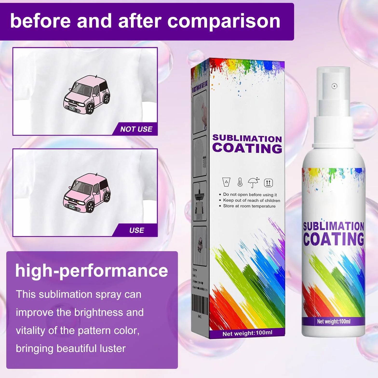 Spray di sublimazione 100ML per cotone, rivestimento rapido