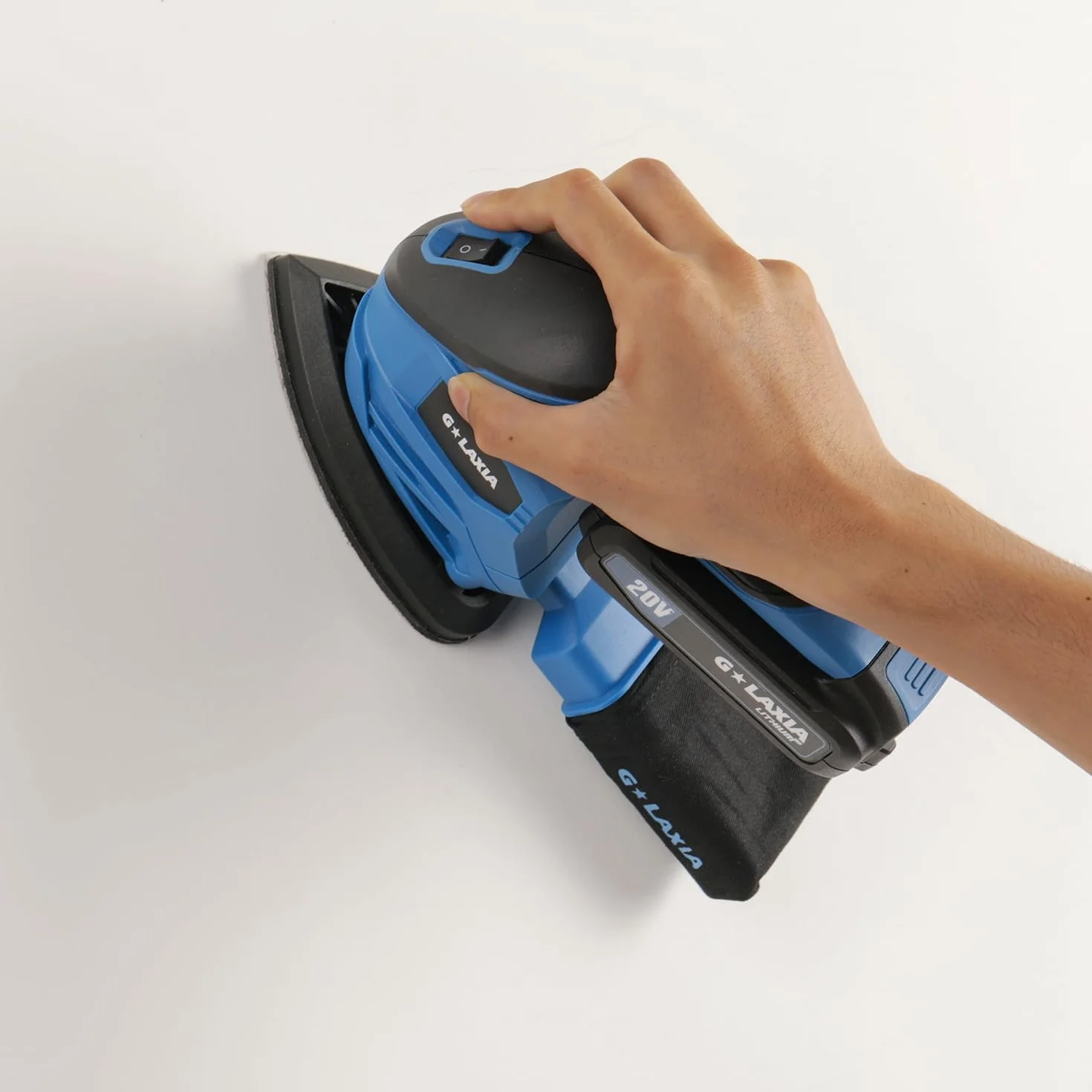 Levigatrice Mouse 20V 12000 OPM Ricaricabile con Batteria 1.3Ah Raccolta Polvere
