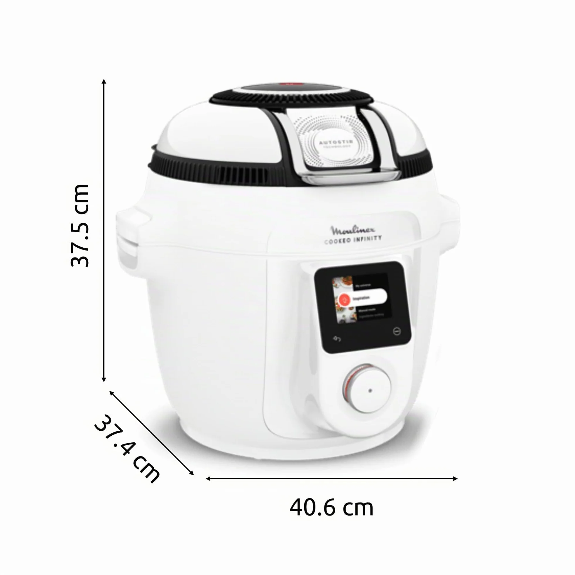 Moulinex Cookeo Infinity, Multicooker con Pala Mescolatrice Automatica, 20 Modalità di Cottura, Pentola a Pressione, Friggitrice ad Aria, Cottura a Vapore, con Schermo LED Wi-Fi collegato, CE9821