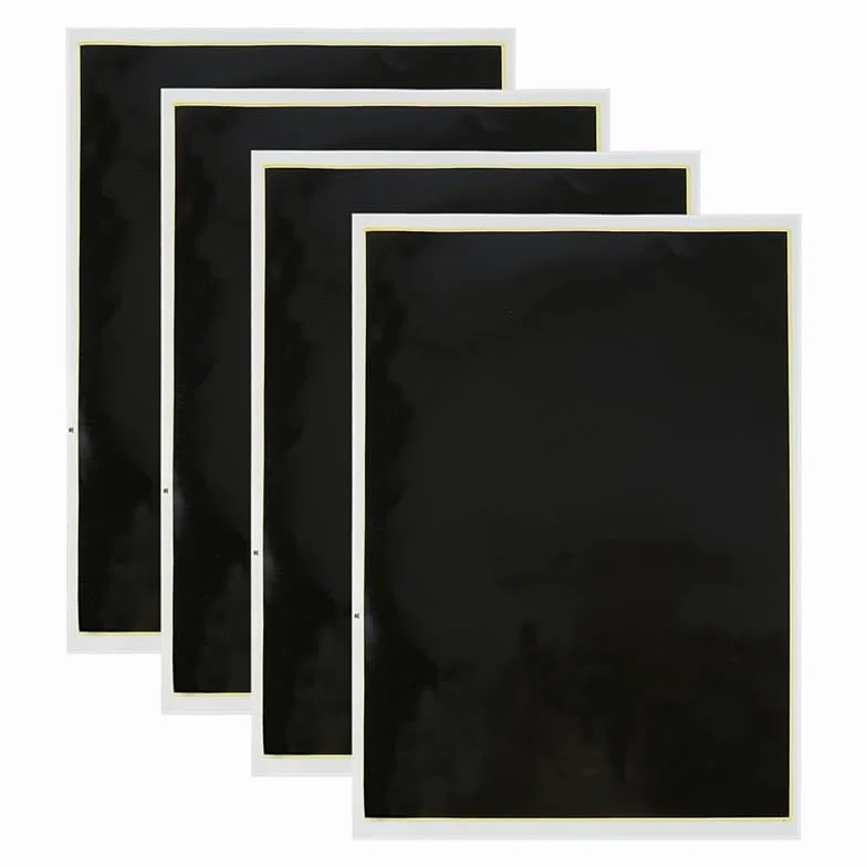 4 pezzi di carta nera per incisione laser, 39 x 27 cm, carta oscurante, in ceramica, per vetro, metallo, ceramica