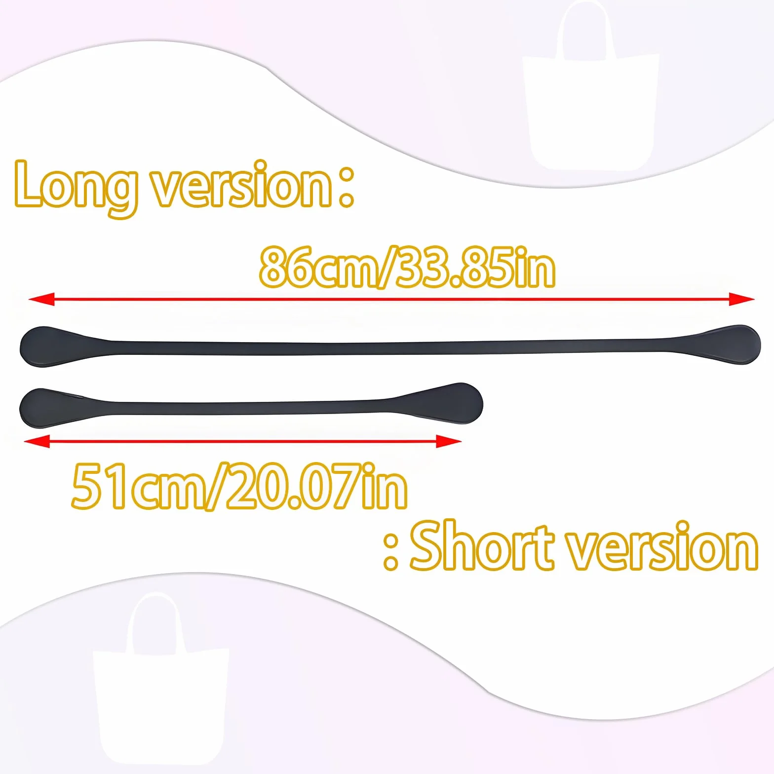 Manici per Borse in Pelle PU Tracolle, 51cm/86cm, 13 Colori