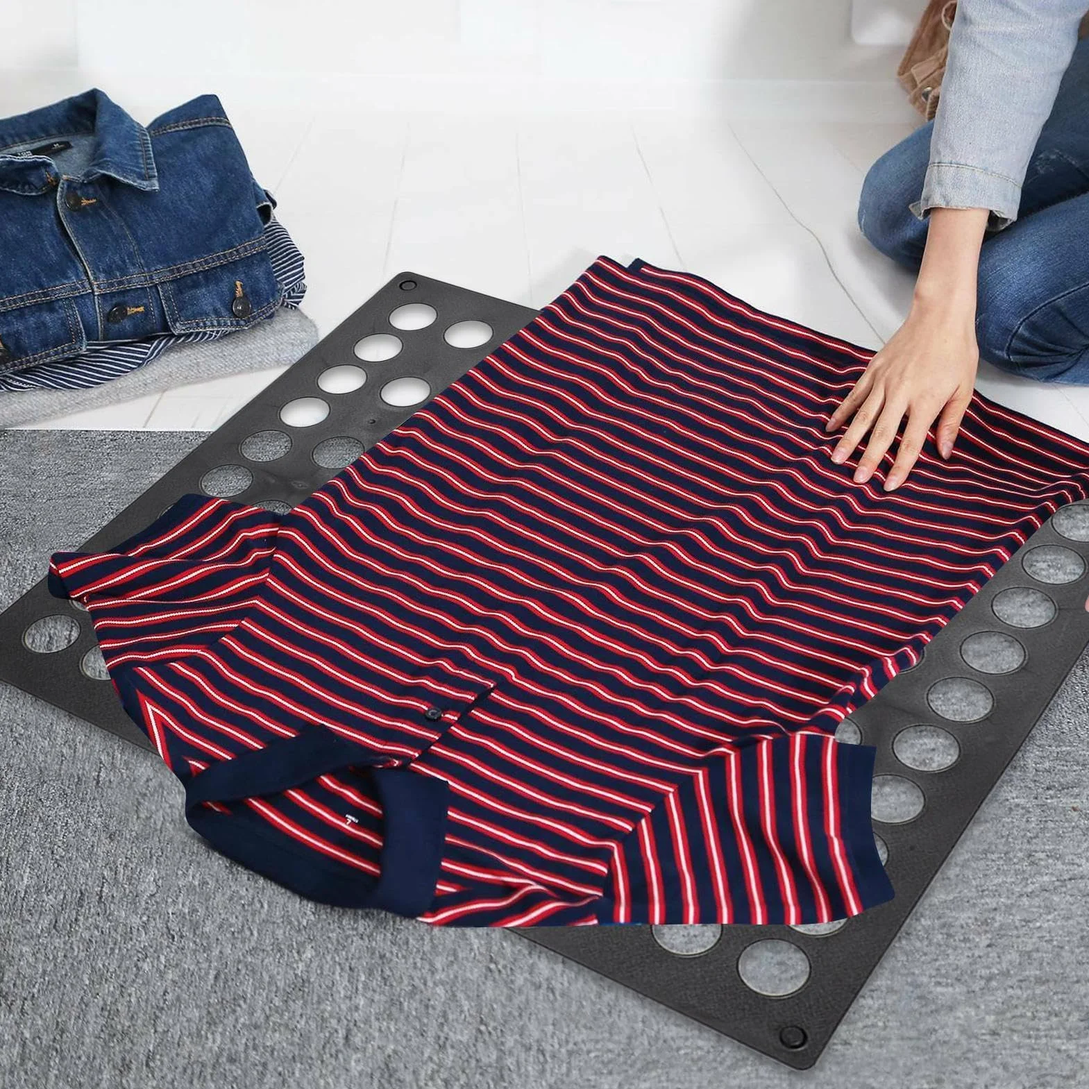Tavola Piegabiancheria | Assistente Piegatura Magliette e Vestiti,Accessorio Pieghevole Rapido Per Organizzare Biancheria In Casa, Viaggi E Cameretta Per Adulti E Bambini