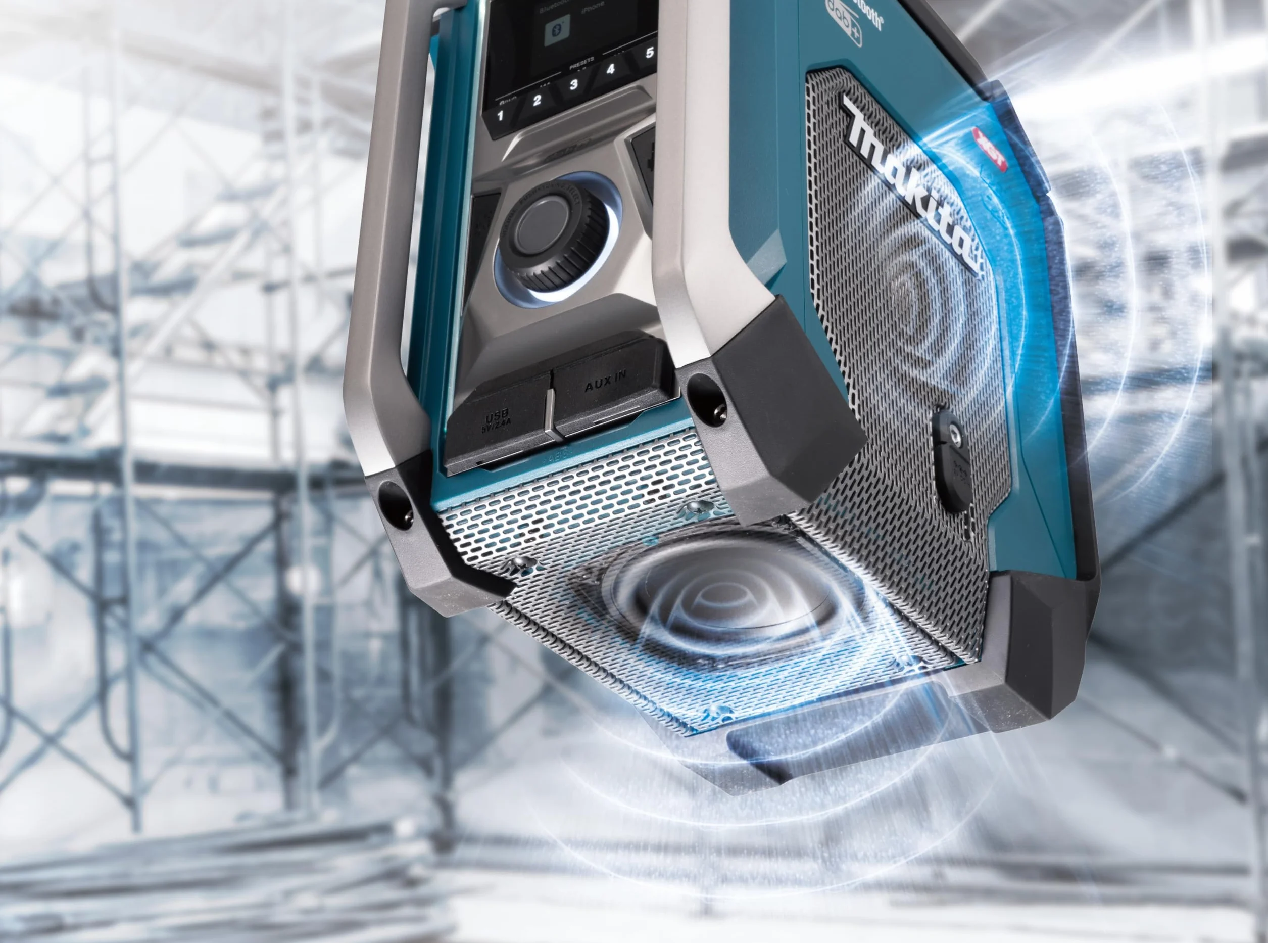 Makita MR007GZ - Radio da cantiere, 18 V-40 V max. (senza batteria, senza caricatore), petrolio