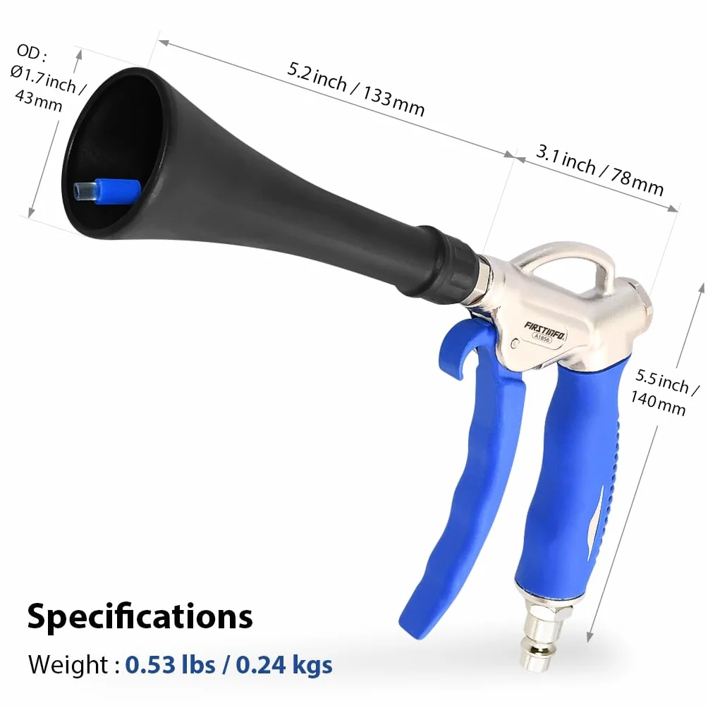 FIRSTINFO A1856EU | Pistola ad aria compressa | con ugello a ciclone