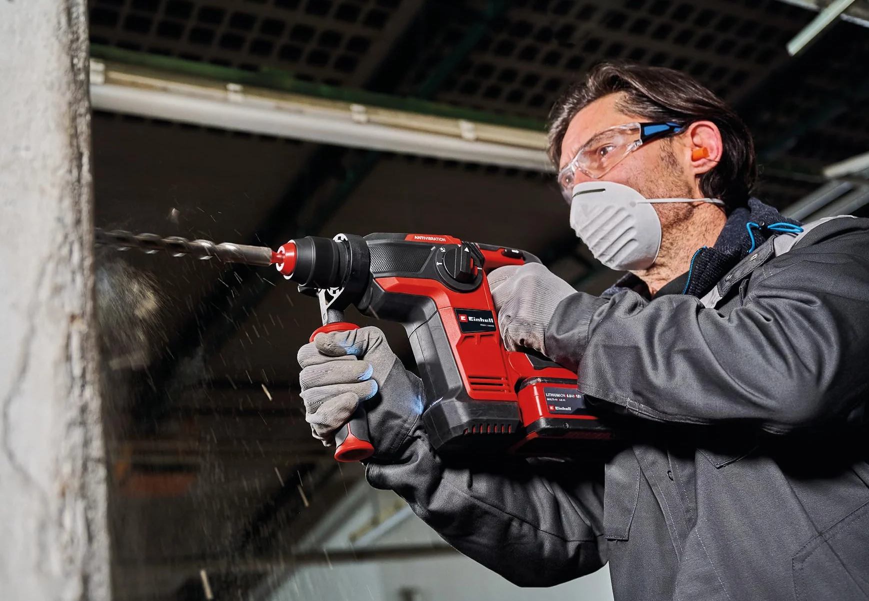 Einhell Professional Tassellatore a batteria TP-HD 18/26 Li BL-Solo Power X-Change (18 V, brushless, 2,6 J, SDS-plus, percussione pneumatica, 4 funzioni, valigetta, senza batteria)