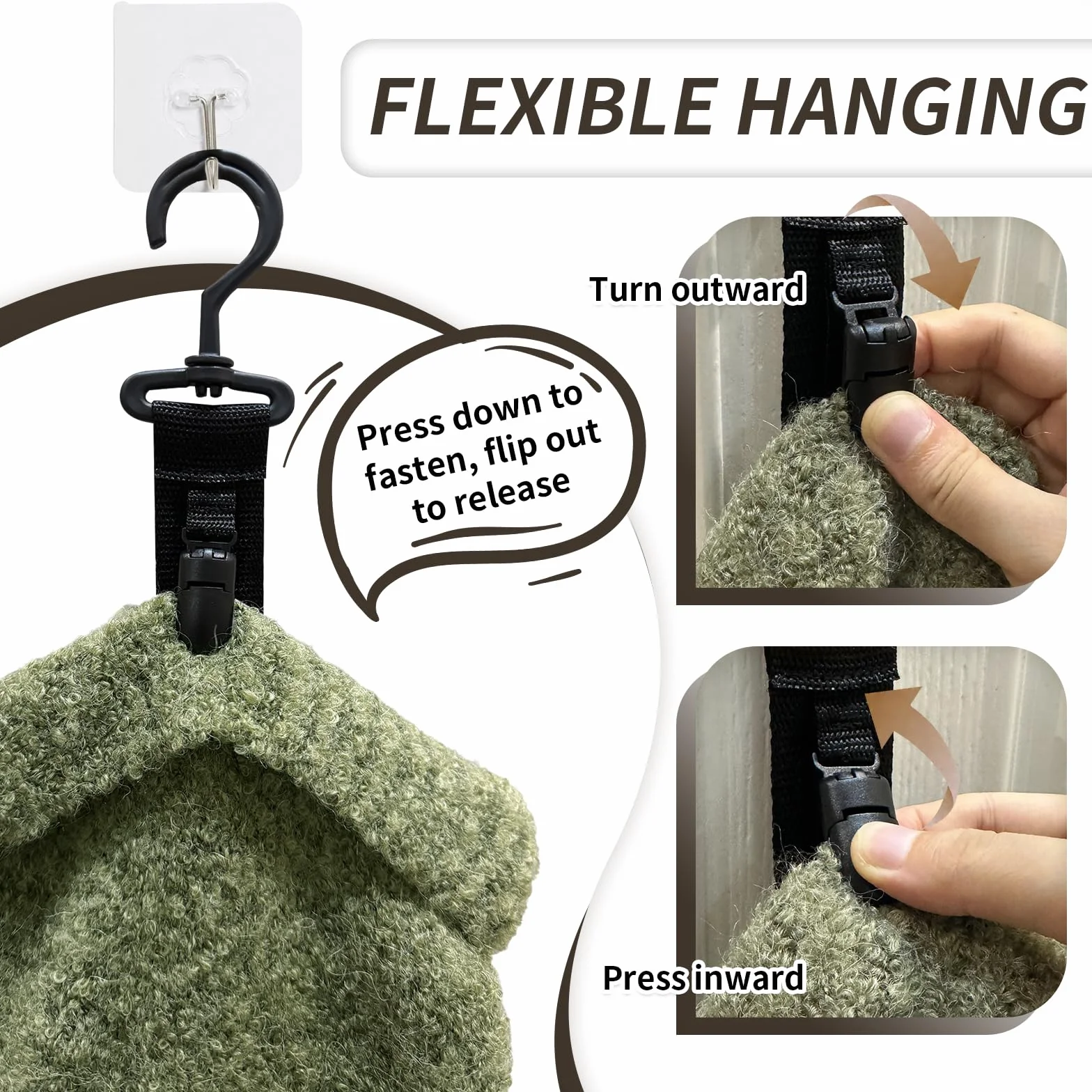 Porta Cappellini con Visiera, Porta Cappelli, Appendi Cappelli da Parete Vengono Forniti con 8 Clips di Stoccaggio, Portone Cappelli da Armadio per Riporre Cappelli da Baseball, 2 Pezzi