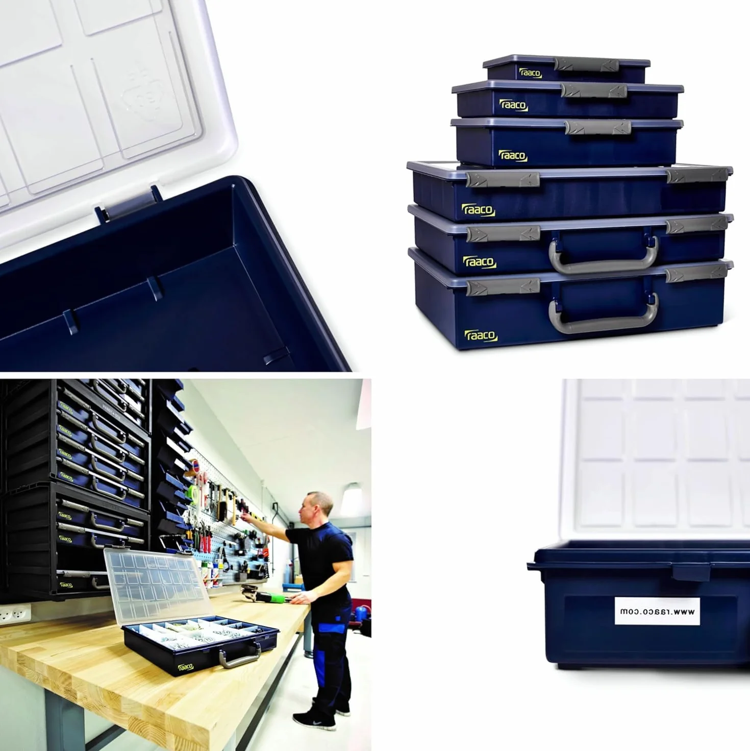 raaco Assorter 55 4x8-17 scatola porta oggetti organizer con 17 scomparti