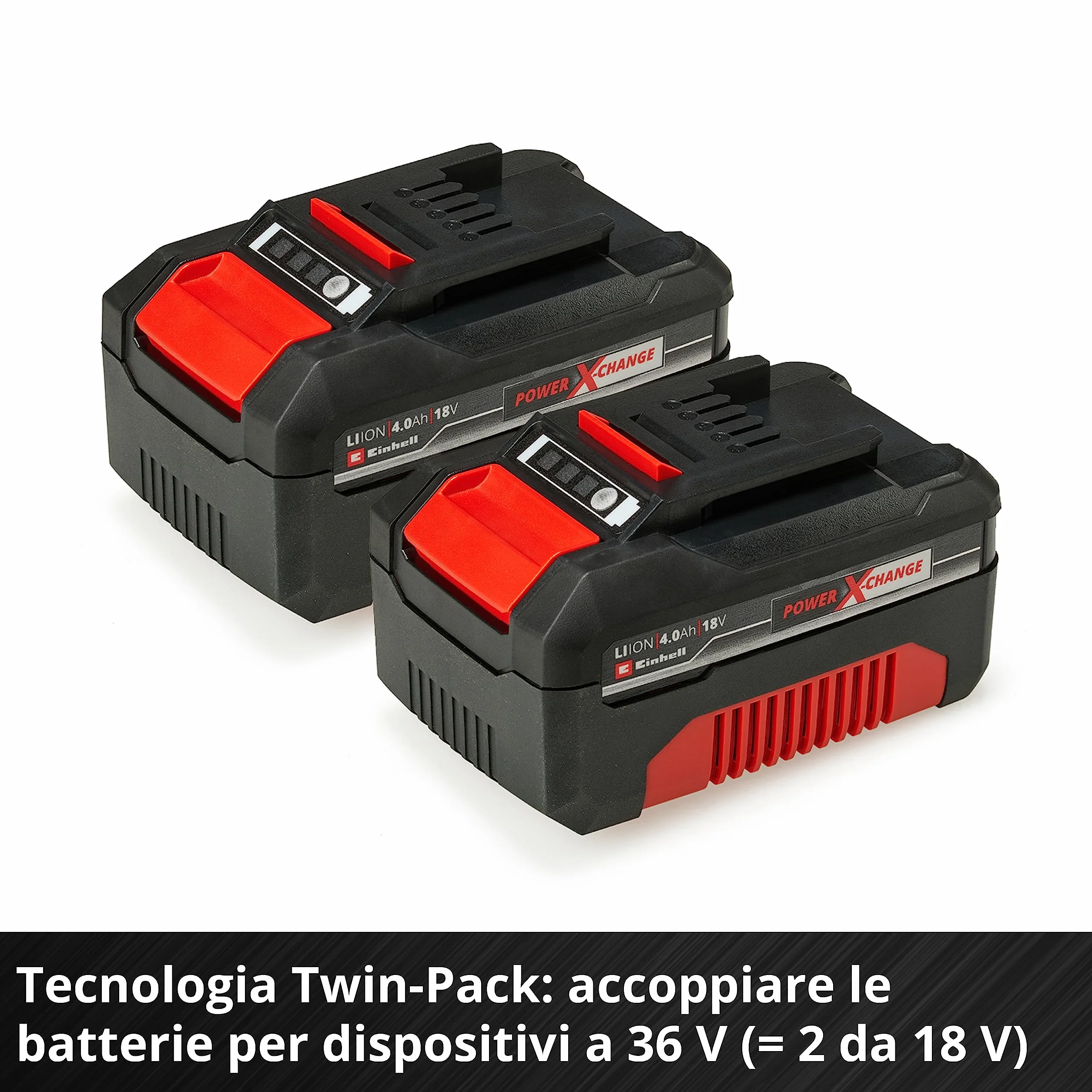 Einhell 4512042 Power-X-Change Starter Kit, Caricabatteria e Batteria da 4000 Mah Li-Ion