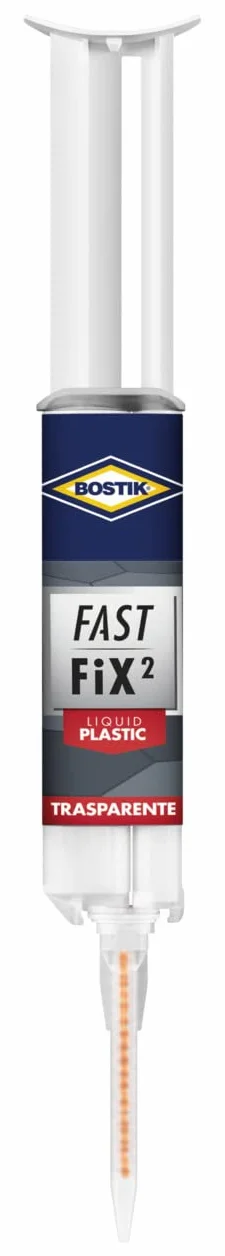 BOSTIK Fast Fix2 Liquid Plastic colle bicomponenti super forte e rapida, pronta all'uso, per materiali plastici 10g trasparente