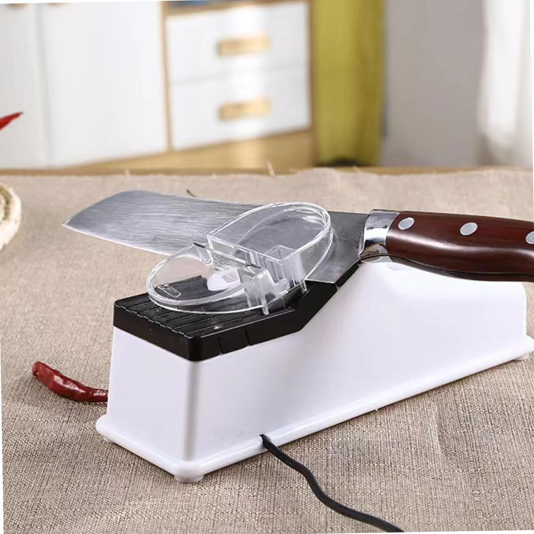 Affilacoltelli elettrico - Lucidatura ad affilatura rapida con base antiscivolo per cuochi casalinghi