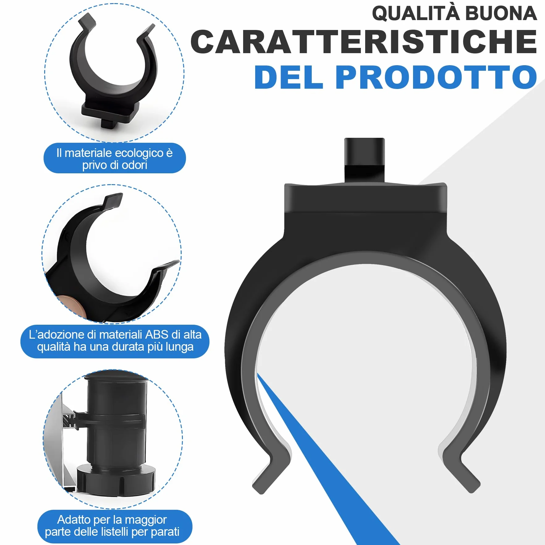 Ganci per Zoccolo Cucina 27 mm, Clip Universali ABS per Battiscopa, Compatibili Piedini Regolabili 27-33 mm, 40 Pezzi