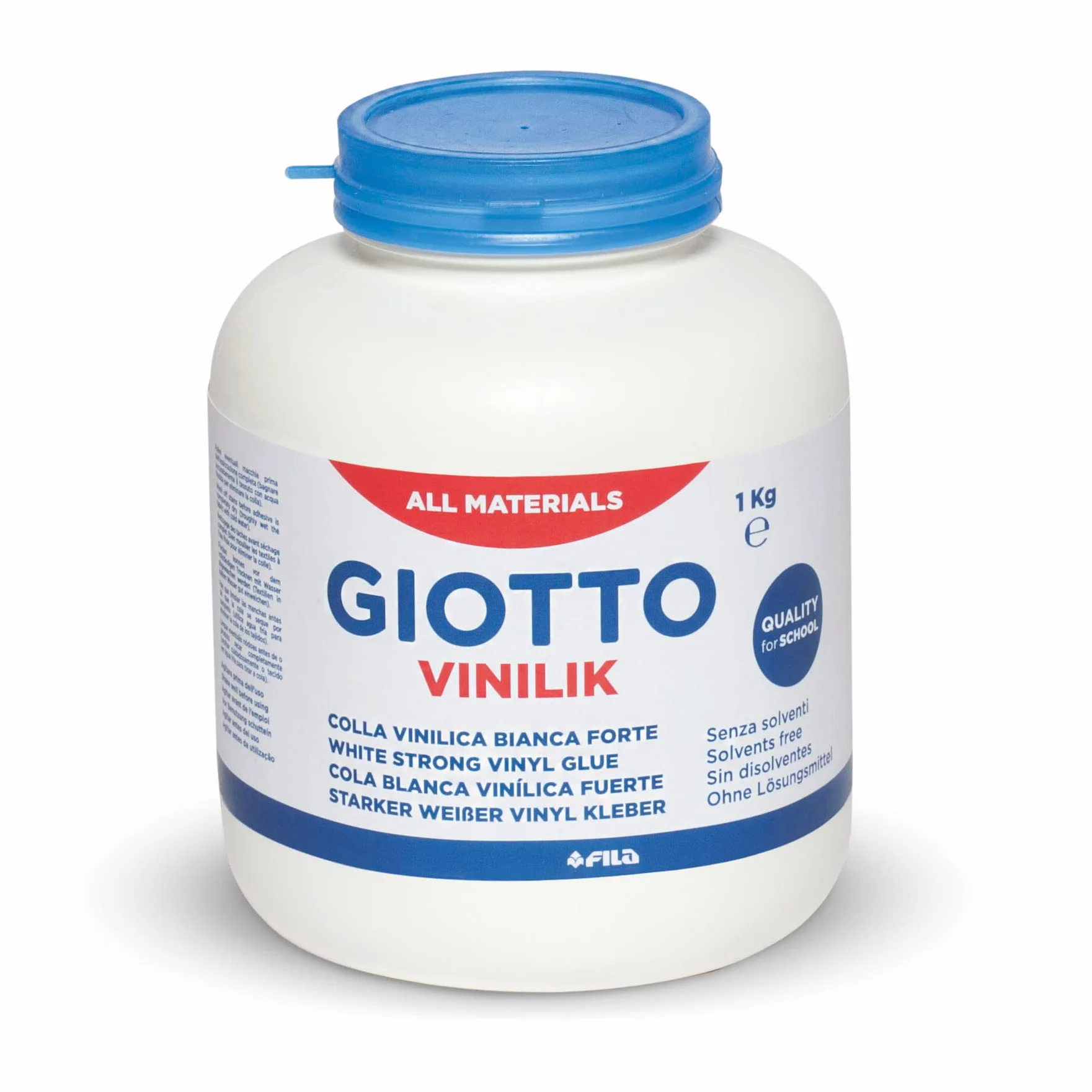 GIOTTO VINILIK - Barattolo Da 1 Kg Colla Vinilica, Colore Bianca
