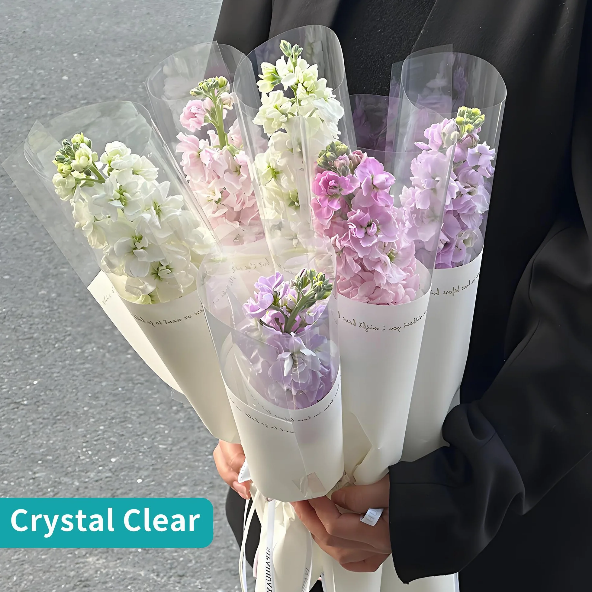3 Mil Rotolo di Cellophane Trasparente,86 CM x 30 M Cellofan per Lmballaggio,Cellophane Trasparente,Adatto per i Cesti Regalo di Imballaggio,Bouquet, Foto e Altri Regali