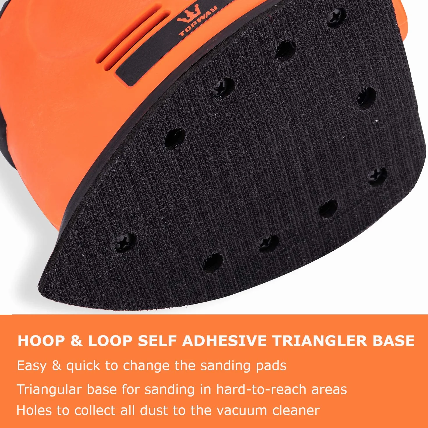 Topway Levigatrice Elettrica 105 W per Angoli con Aspirazione Polvere