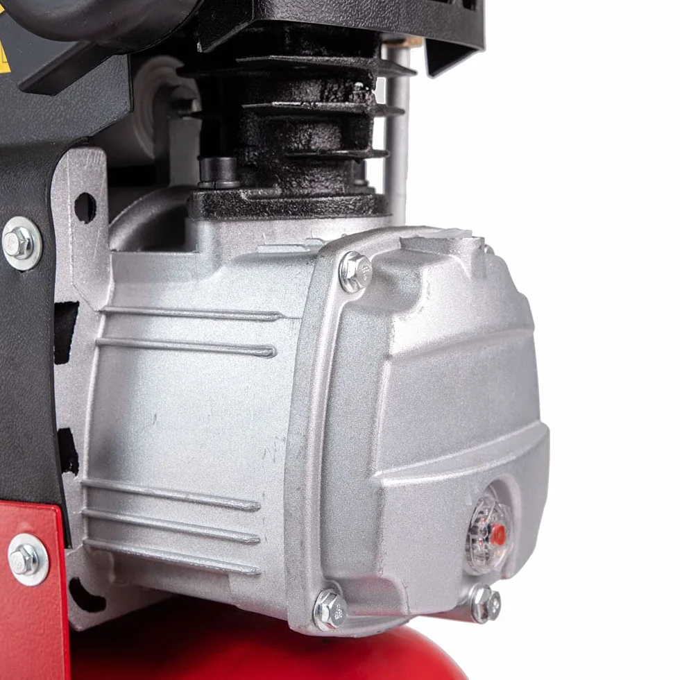 AMC Compressore ad aria da 25 litri pressione 8 bar elettrico coassiale 2 Hp incluso Kit Accessori salva spazio motore potente termicamente silenziato protetto con Carcassa esterna in alluminio