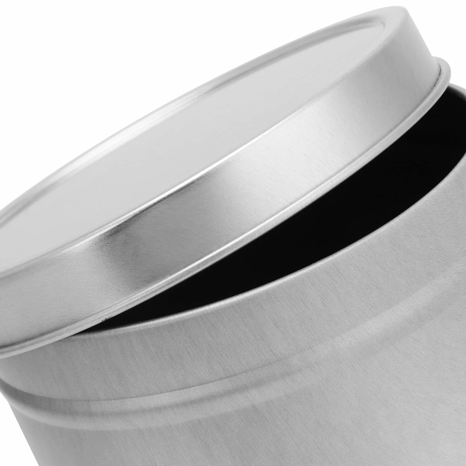 HAKZEON 24 barattoli di latta per candele da 226,8 g con coperchio, in metallo, per la realizzazione di candele fai da te, progetti artistici e artigianali
