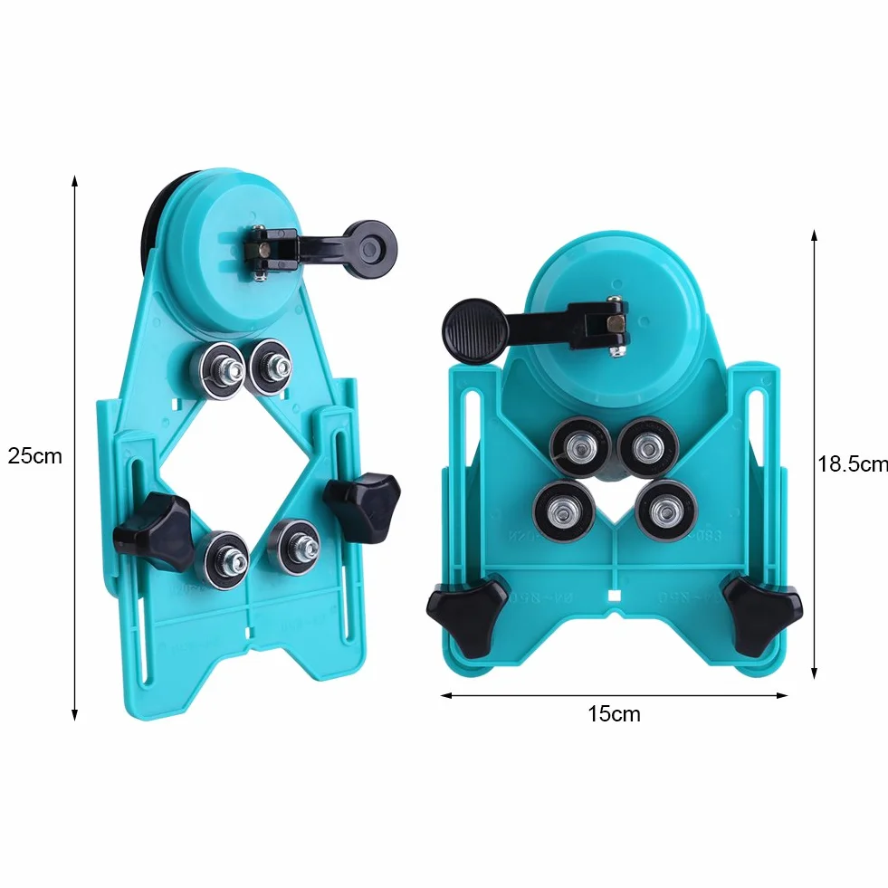 Localizzatore di Fori per Piastrelle Vetro, Guida Trapano Punta Diamantata Guide Ventose a Nucleo Cavo Sega Punte Ceramica Tazza Regolabile 4 mm a 80 mm Base Ventosa Marmo Ceramico Perforazione Seghe