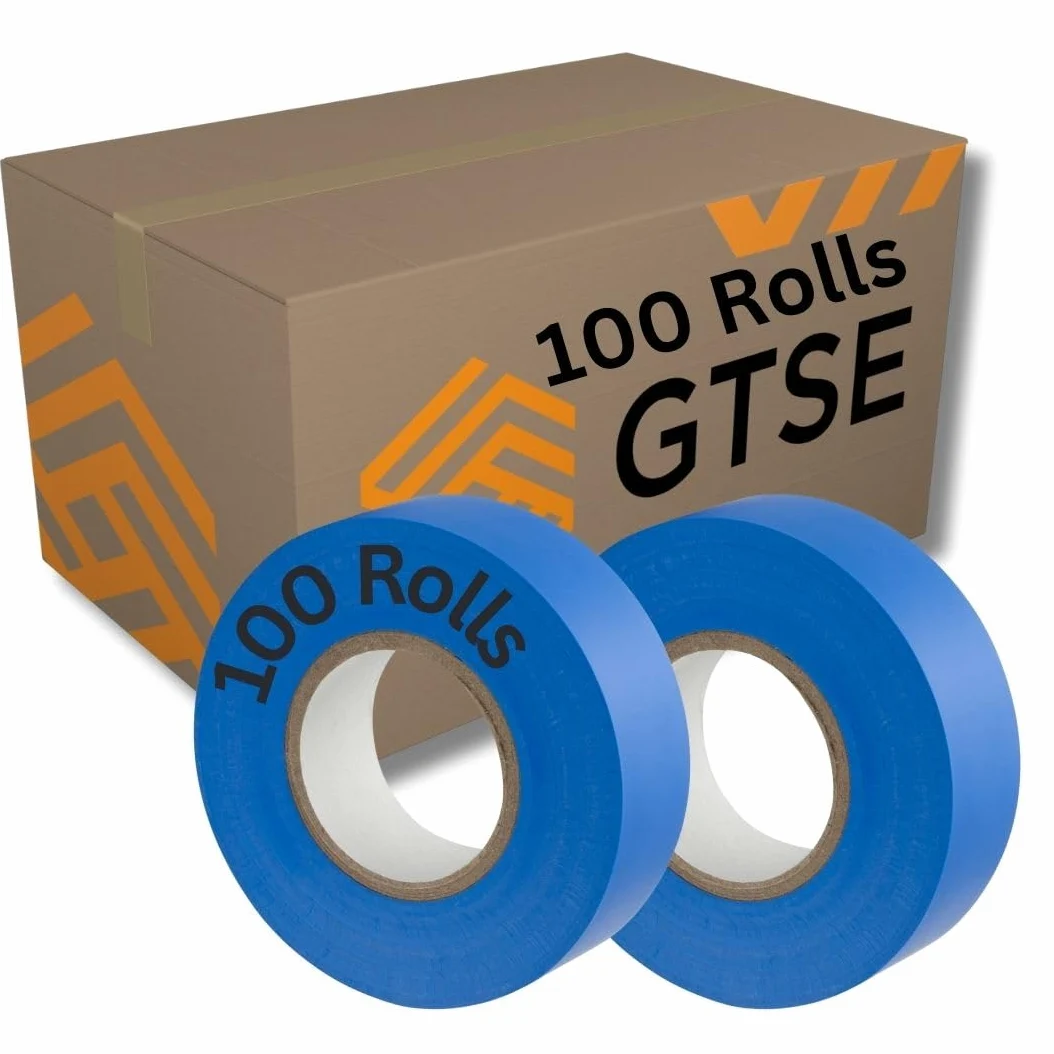 GTSE - Nastro isolante blu 20 rotoli – 19 mm x 20 m – Nastro isolante autoadesivo resistente – per proteggere, fasciare e riparare i cavi