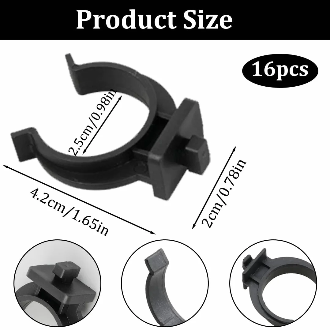 16 Pezzi Set di Ganci Universali per Zoccolo Cucina, Gancetti per Battiscopa e Clip di Fissaggio, per Mobili da Cucina, Cabine e Mobiletti