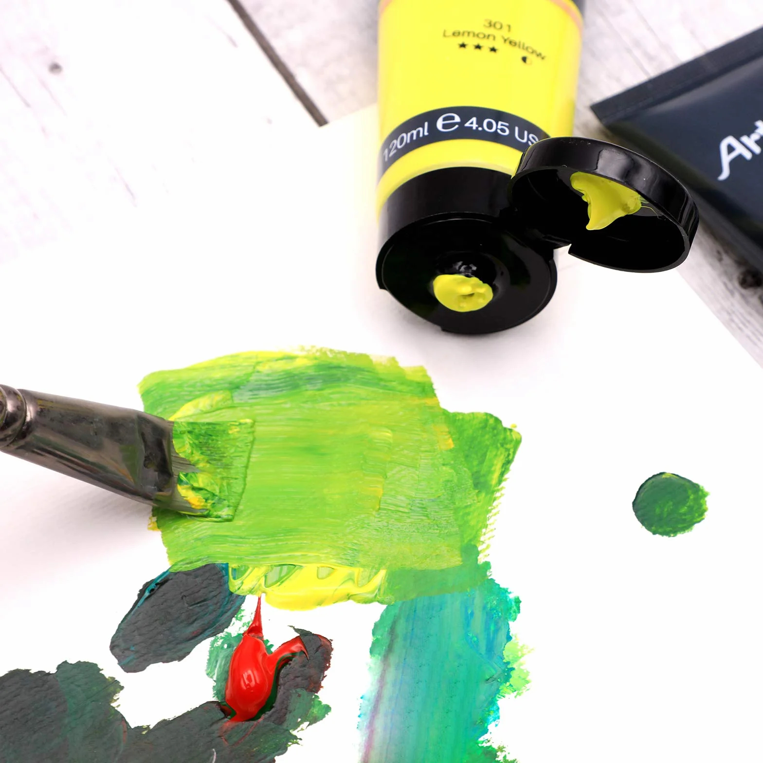 Artecho Vernice Acrilica per Arte, Nero Opaco, 120 ml, per Legno, Tessuto, Artigianato, Tela, Pelle e Pietra, Colori Acrilici per Dipingere Adatto per Principianti e Pittori Professionisti
