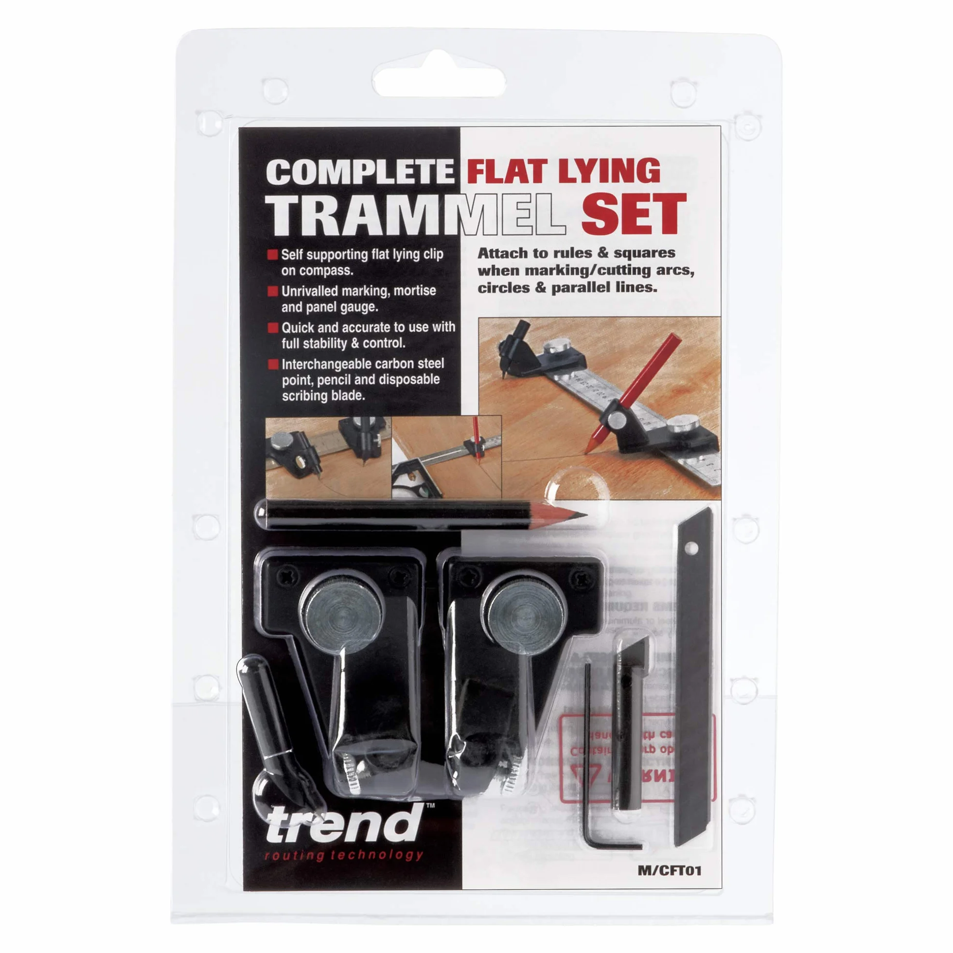 Trend Set Completo di Trammel Piatto per Scribing e Taglio Precisi, M/CFT01