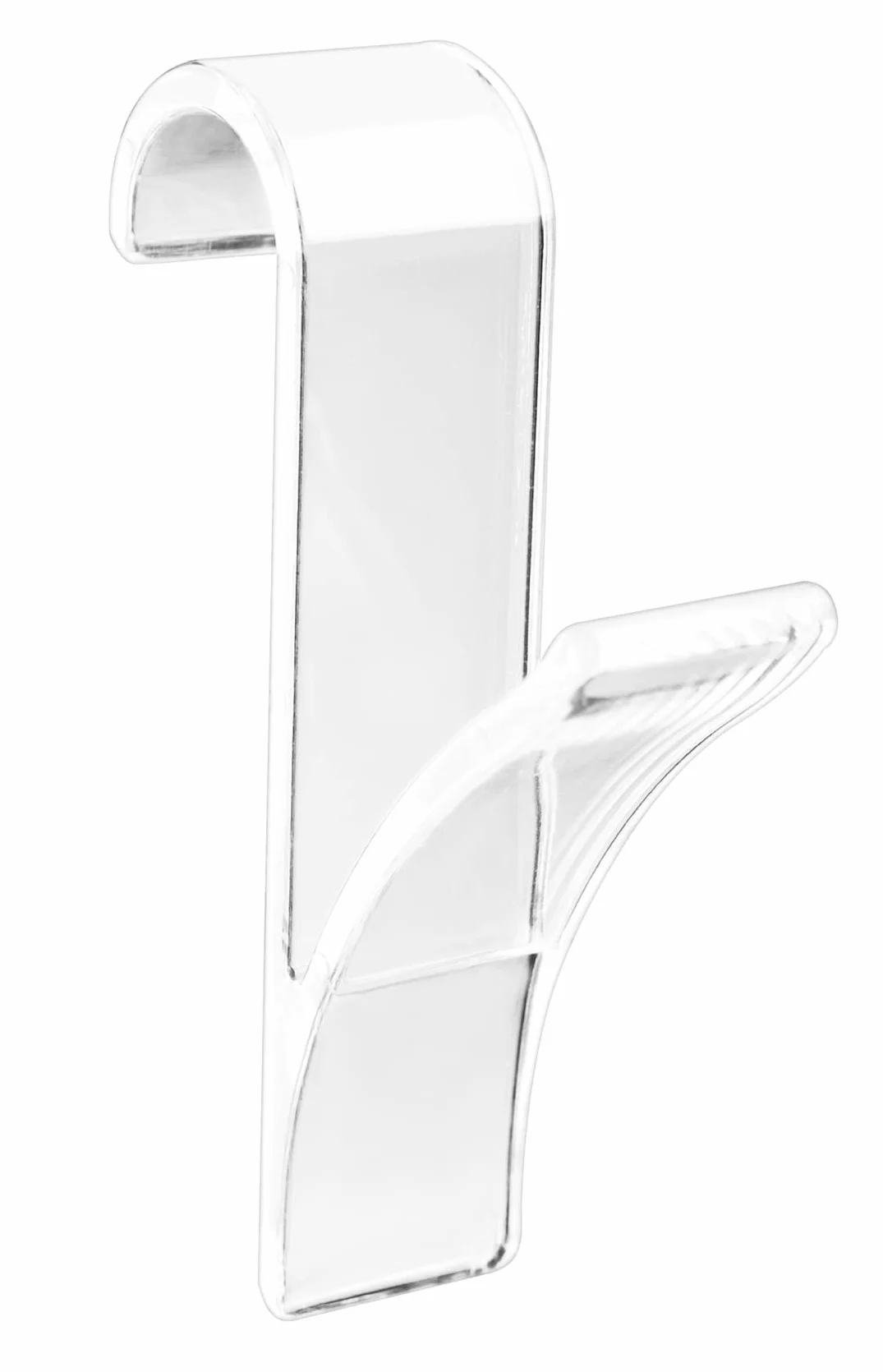 WENKO Gancio scaldasalviette transparente - set 6 pezzi, Polistirolo, 2.5 x 10.5 x 7 cm, Trasparente