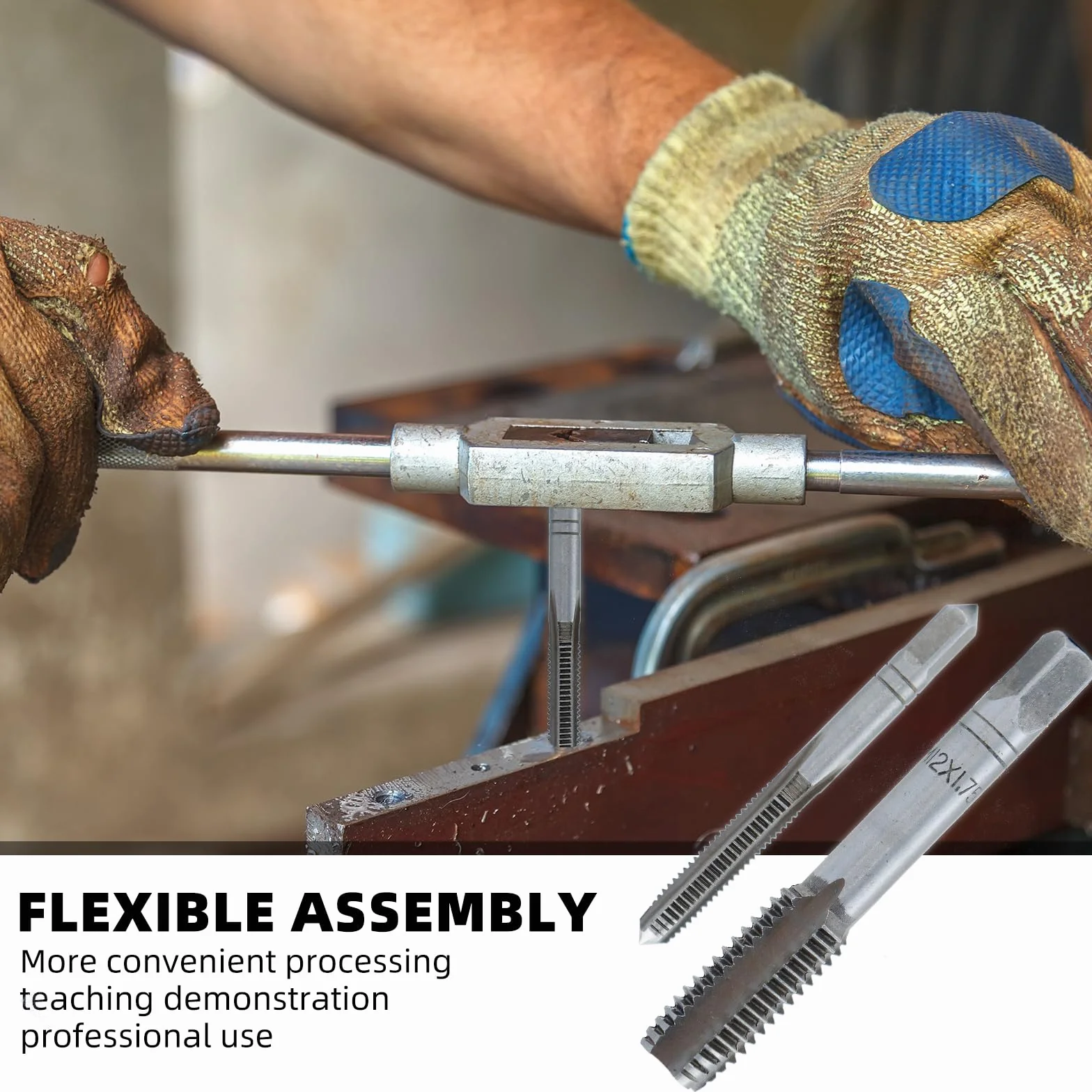 CCLIFE 32 Pezzi Set Maschi e Filiera M3-M12, per maschiature fai da te, tagli, filettature, sagomature, lavorazioni manuali per il fai da te in casa, garage e officina