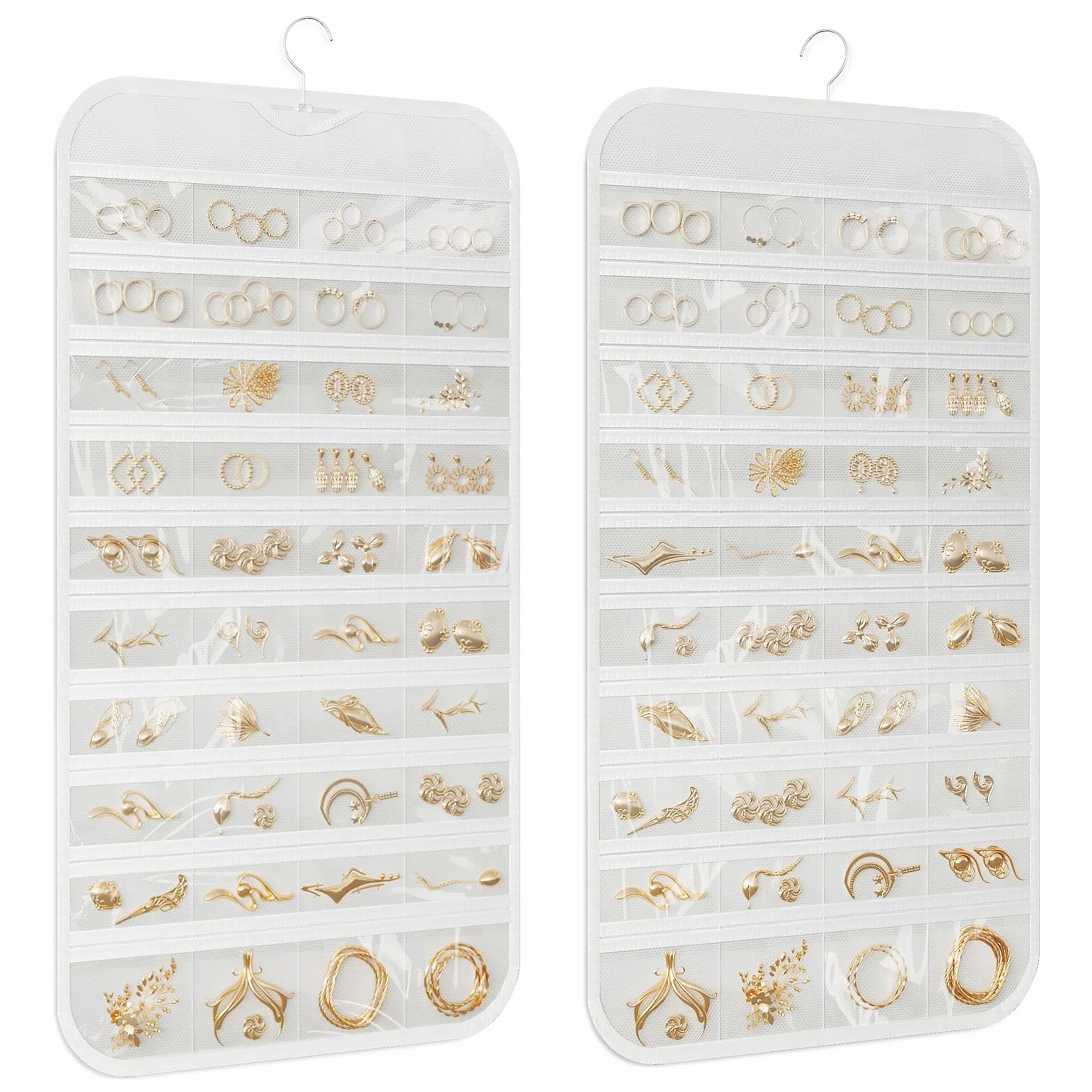 Organizer per gioielli da appendere 80 tasche per orecchini collane bracciali anelli
