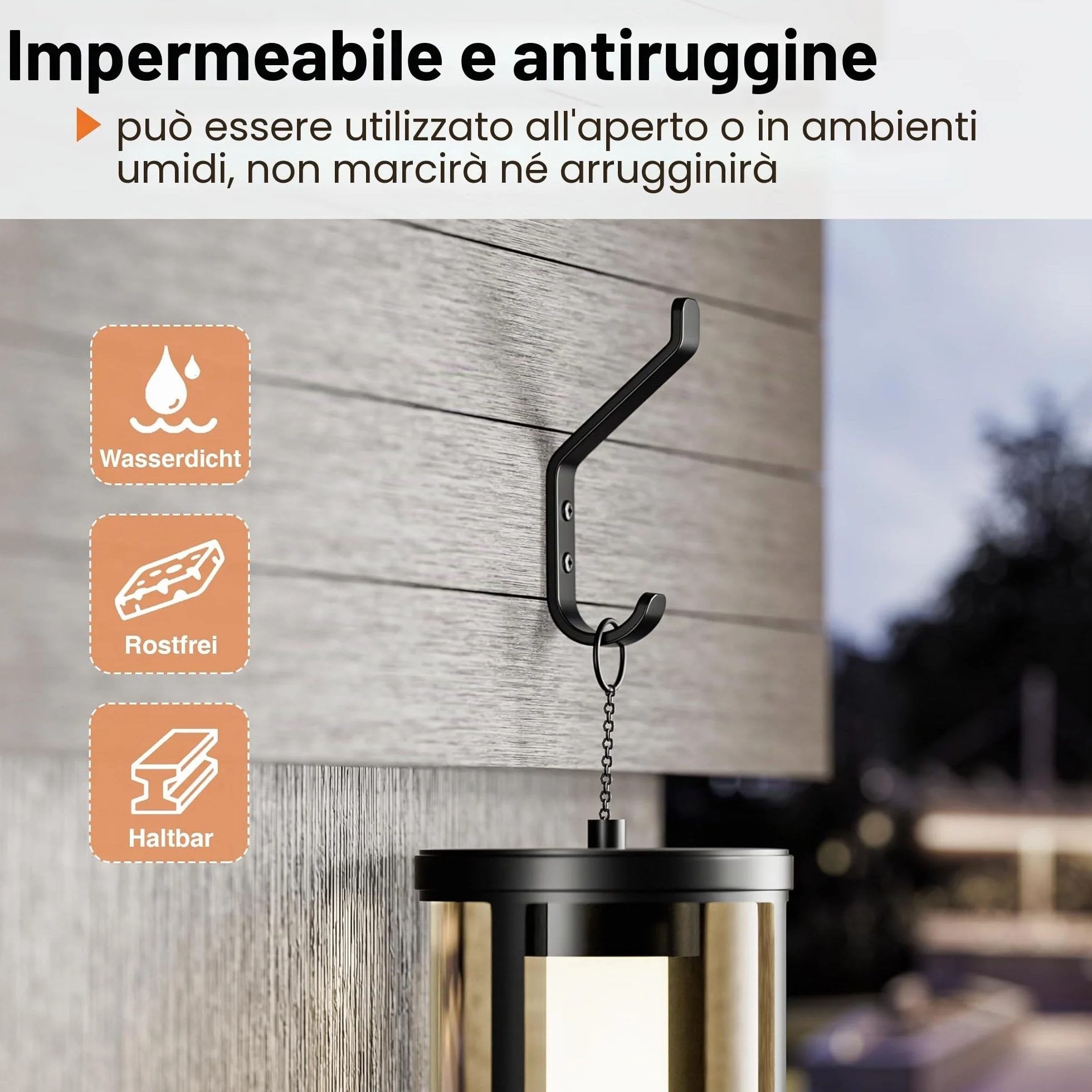 Susswiff Ganci Appendiabiti da 10 Pezzi, Ganci a Vite per Pannelli Acustici, Metallo Nero 10 cm